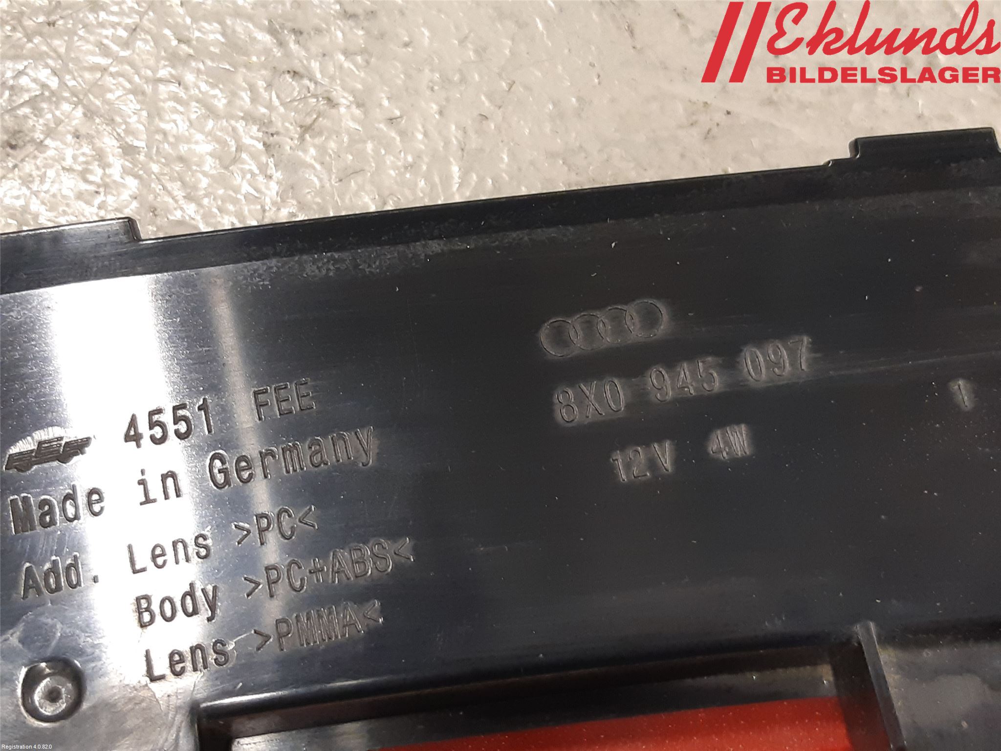 Audi A1/S1 11-18 Bromsljus Bakruta