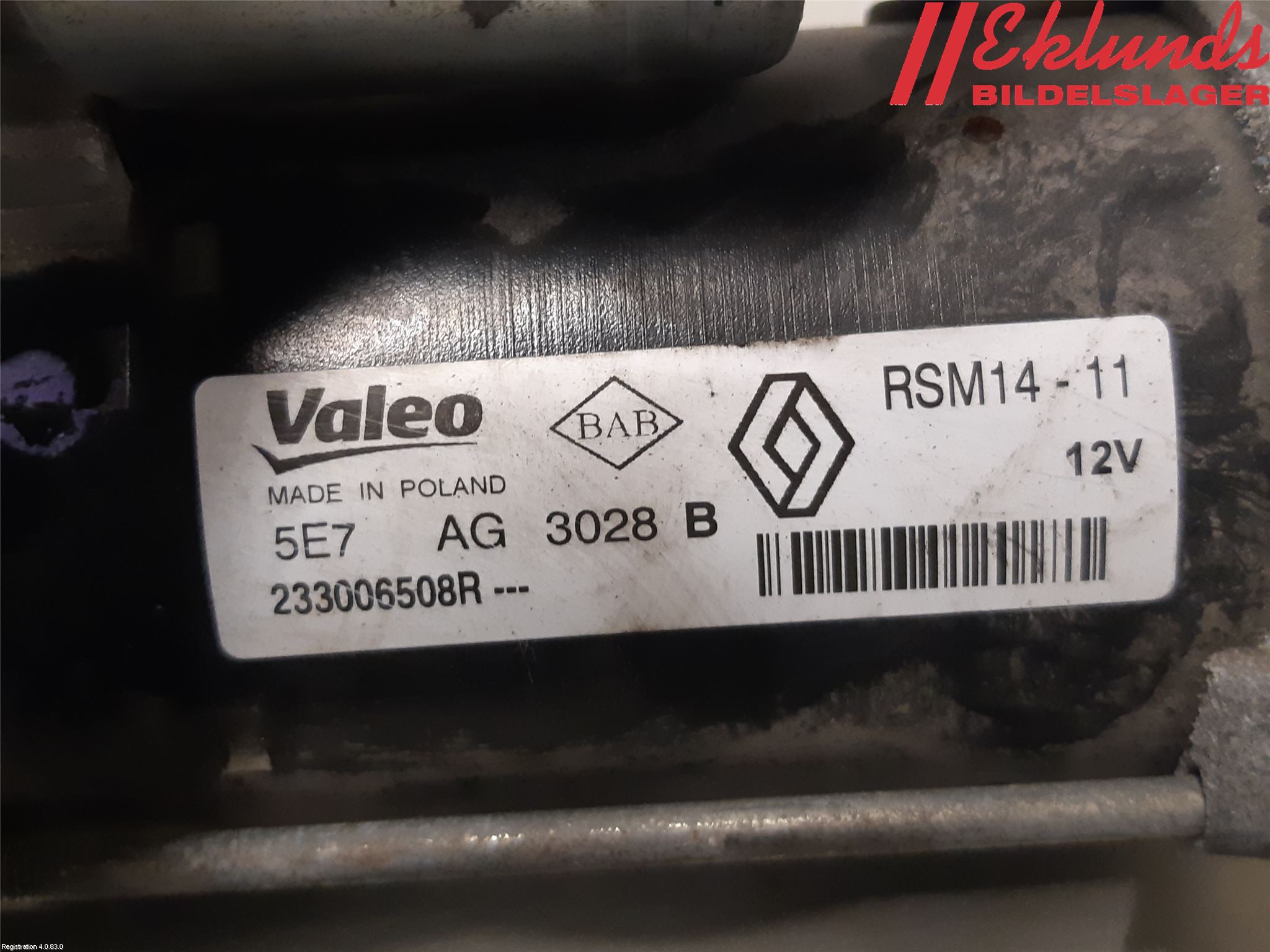 Renault KANGOO II 15-21 Startmotor Diesel