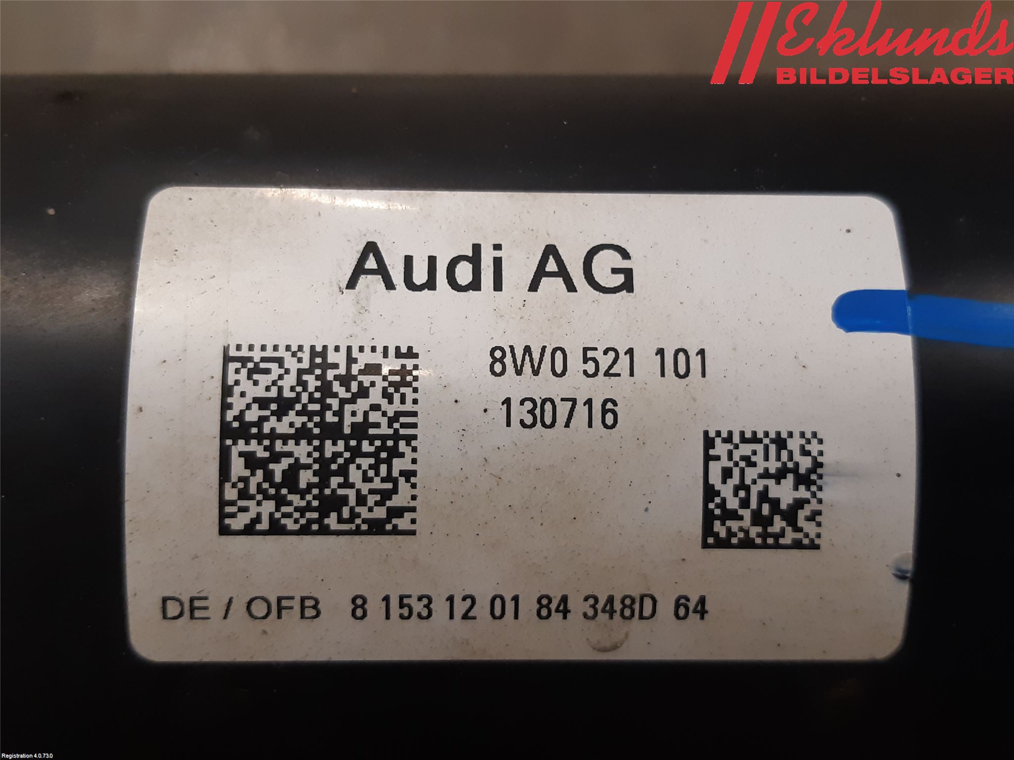 Audi A4/S4 B9 16-19 Mellanaxel Komp