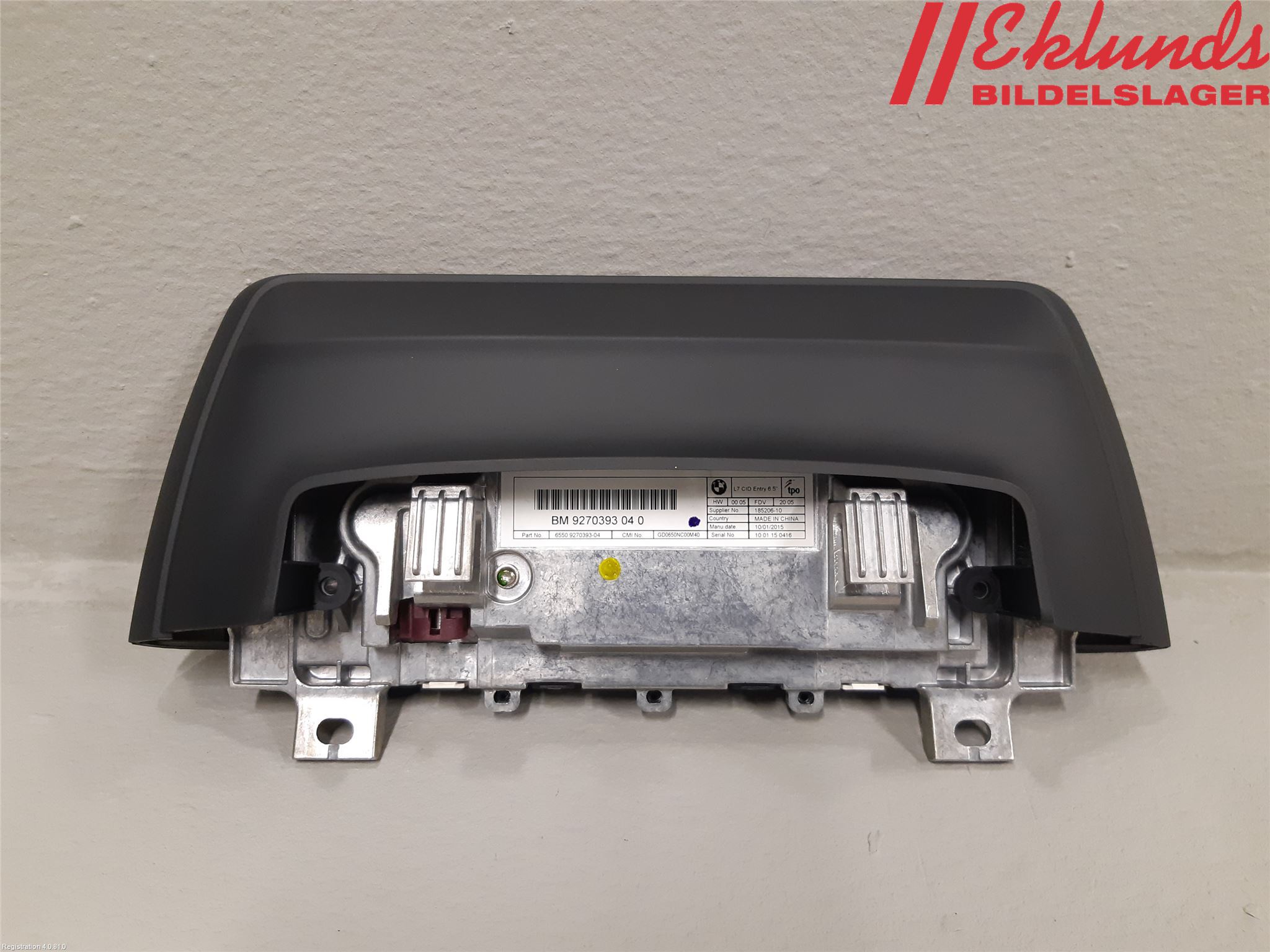 BMW 3 F30/F31/F80 12-19 Bildskärm