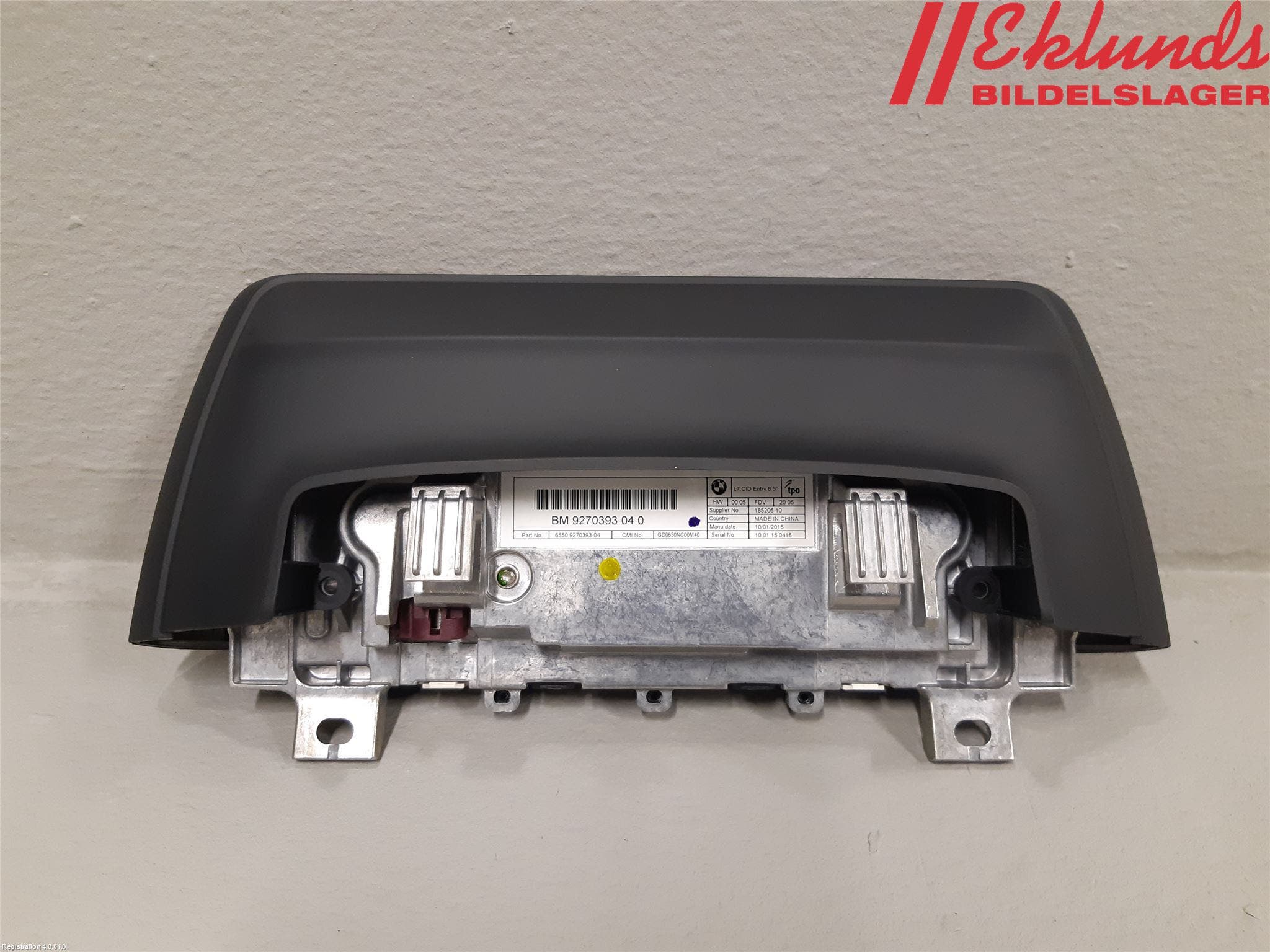 BMW 3 F30/F31/F80 12-19 Bildskärm