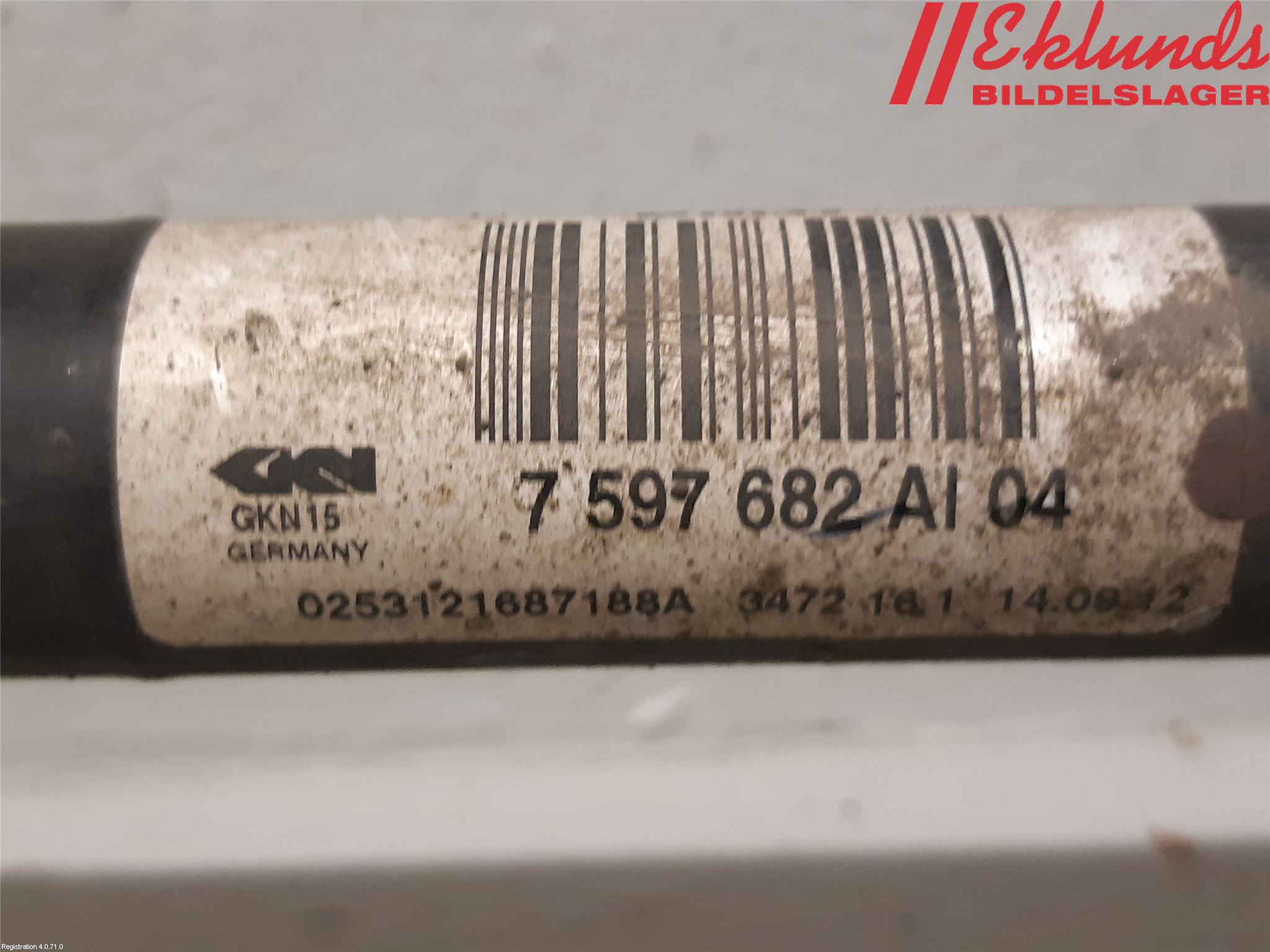 BMW 3 F30/F31/F80 12-19 Drivaxel Bak Höger