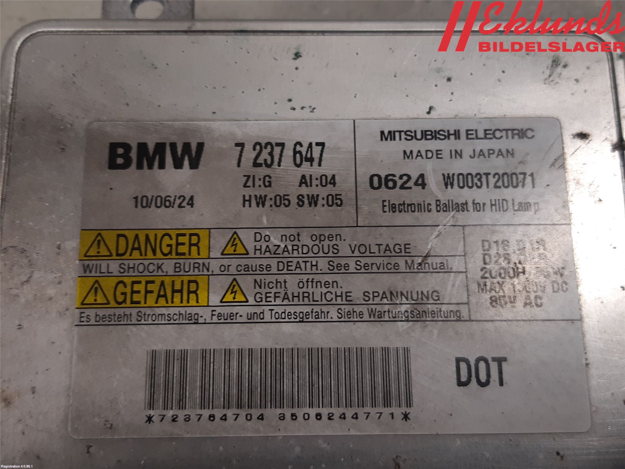 BMW 3 E90/91 SED/TOU 05-12 Styrenhet Strålkastare