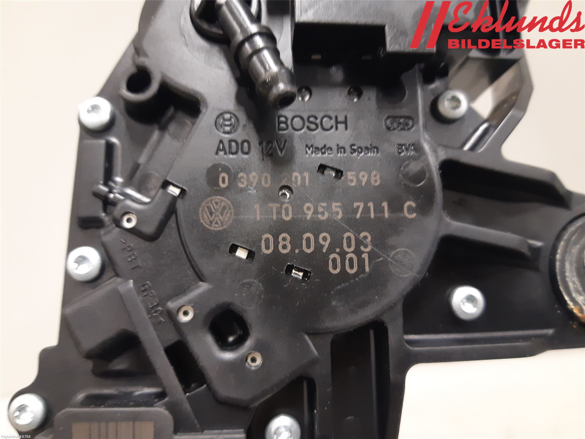 Volkswagen VW TOURAN 03-10 Torkarmotor Baklucka