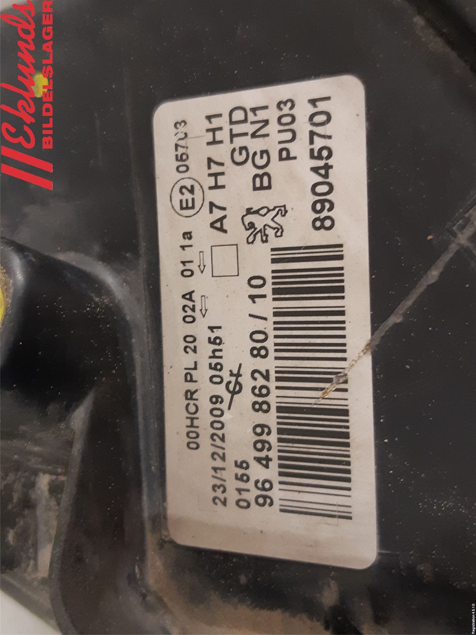 Peugeot 207 Strålkastare Vänster