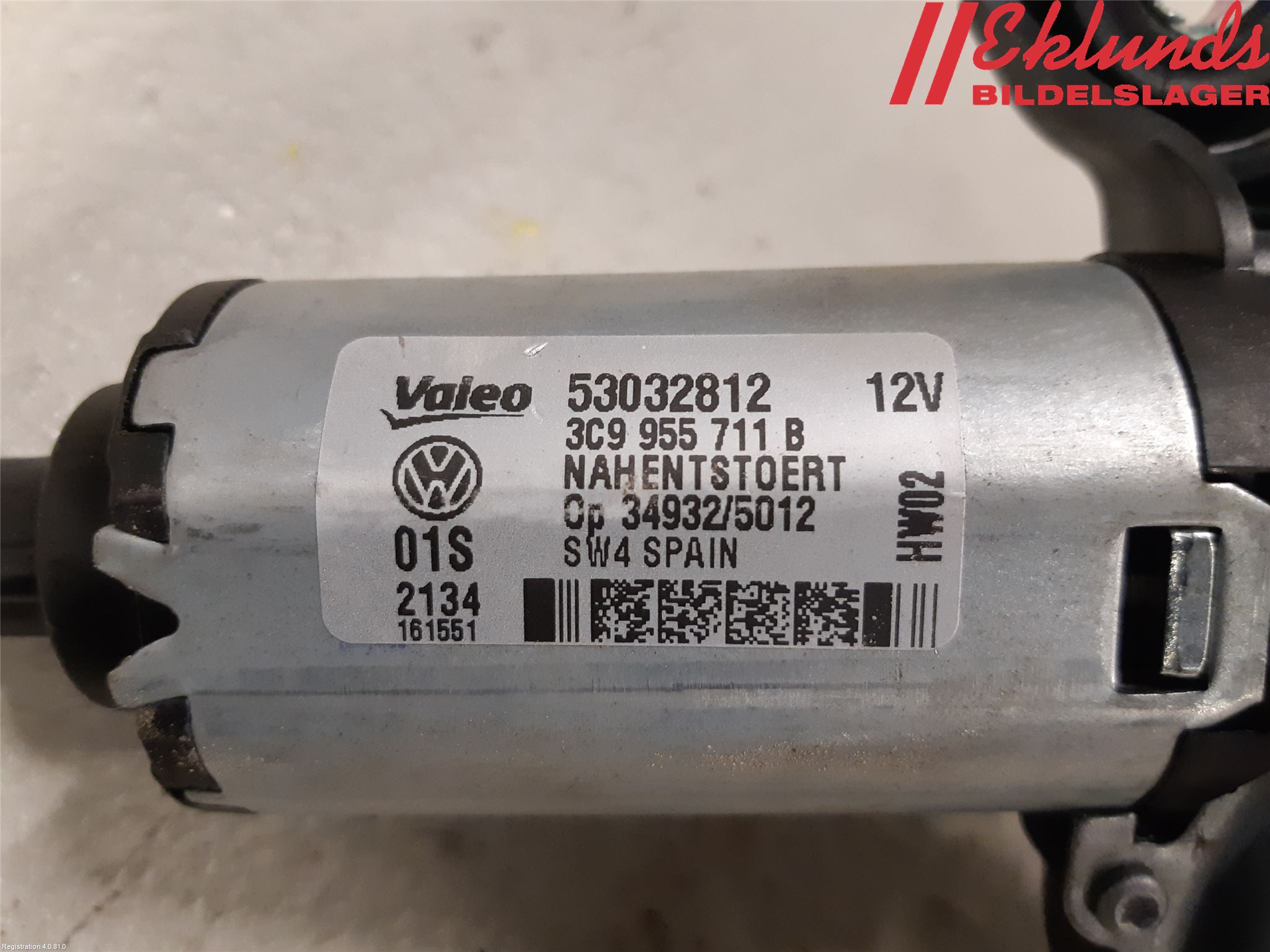 Volkswagen VW PASSAT 11-14 Torkarmotor Baklucka