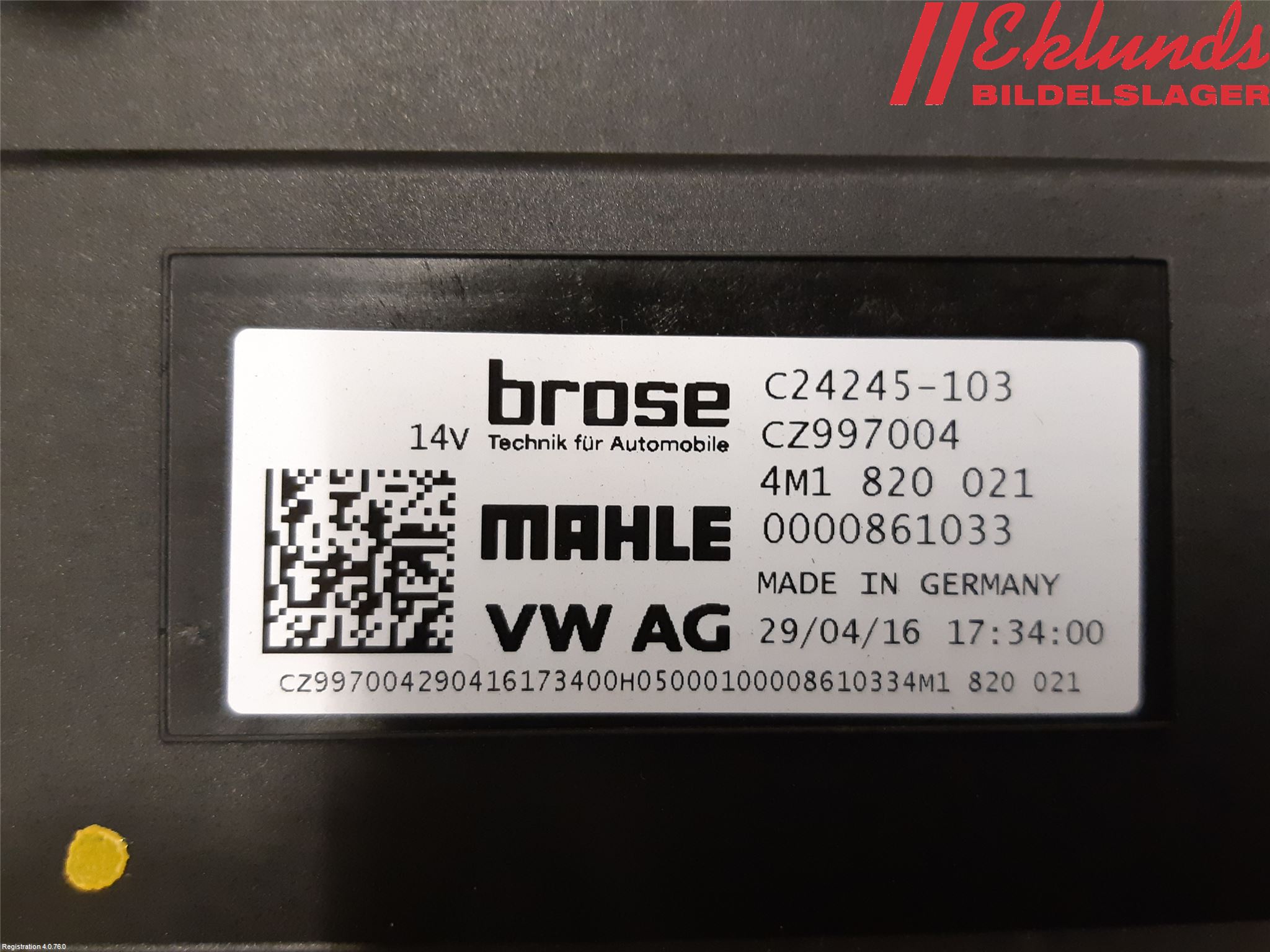 Audi A4/S4 B9 16-19 Värmefläkt