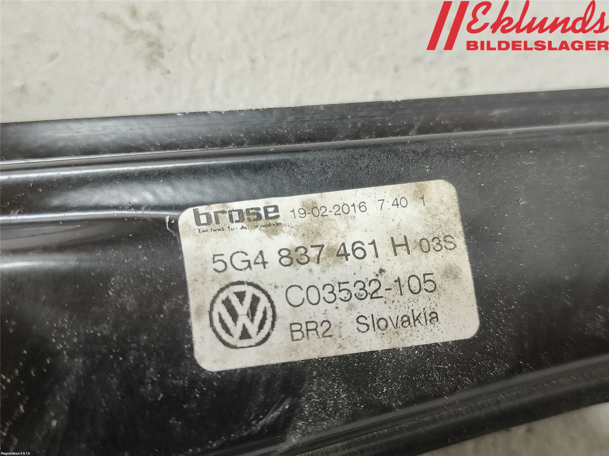 Volkswagen VW GOLF / E-GOLF VII 13-20 Fönsterhiss El Kompl