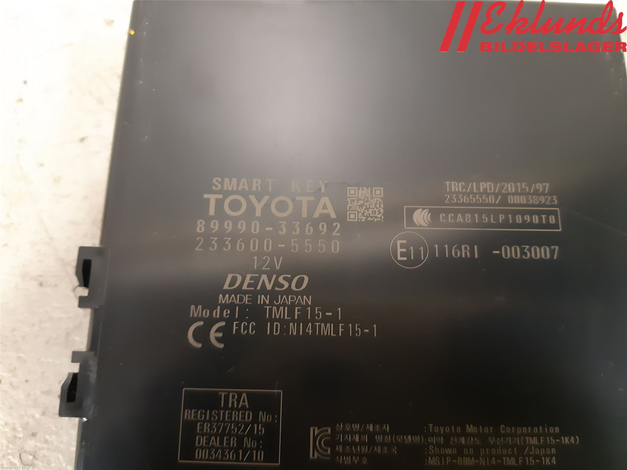 Toyota CAMRY 19-24 Styrenhet Nyckellöst System