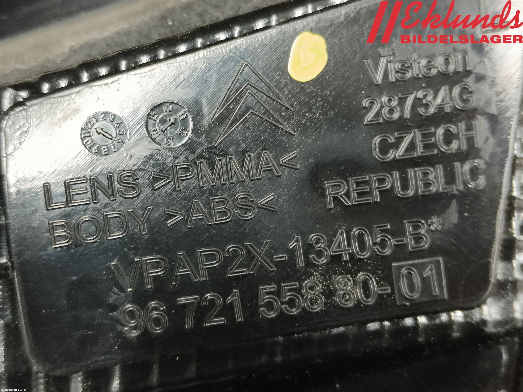 Citroen C4 II 11-18 Bakljus Lucka Vä