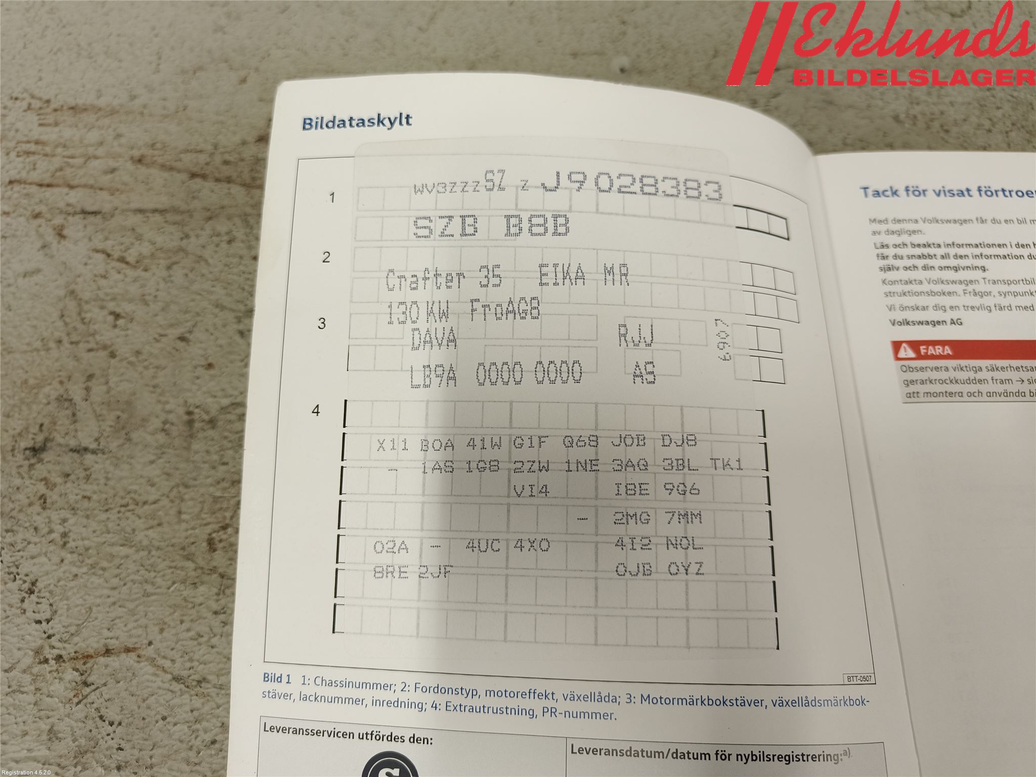 Volkswagen VW CRAFTER II / E-CRAFTER 17- Instruktionsbok