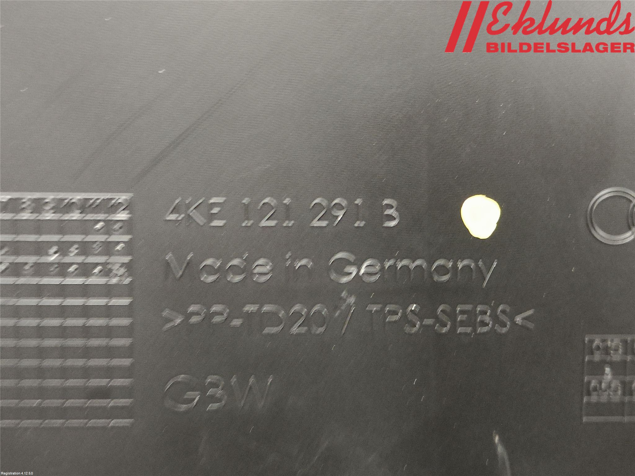 Audi E-TRON, S GE 19- Deflektor Plåt-Plast Kylning