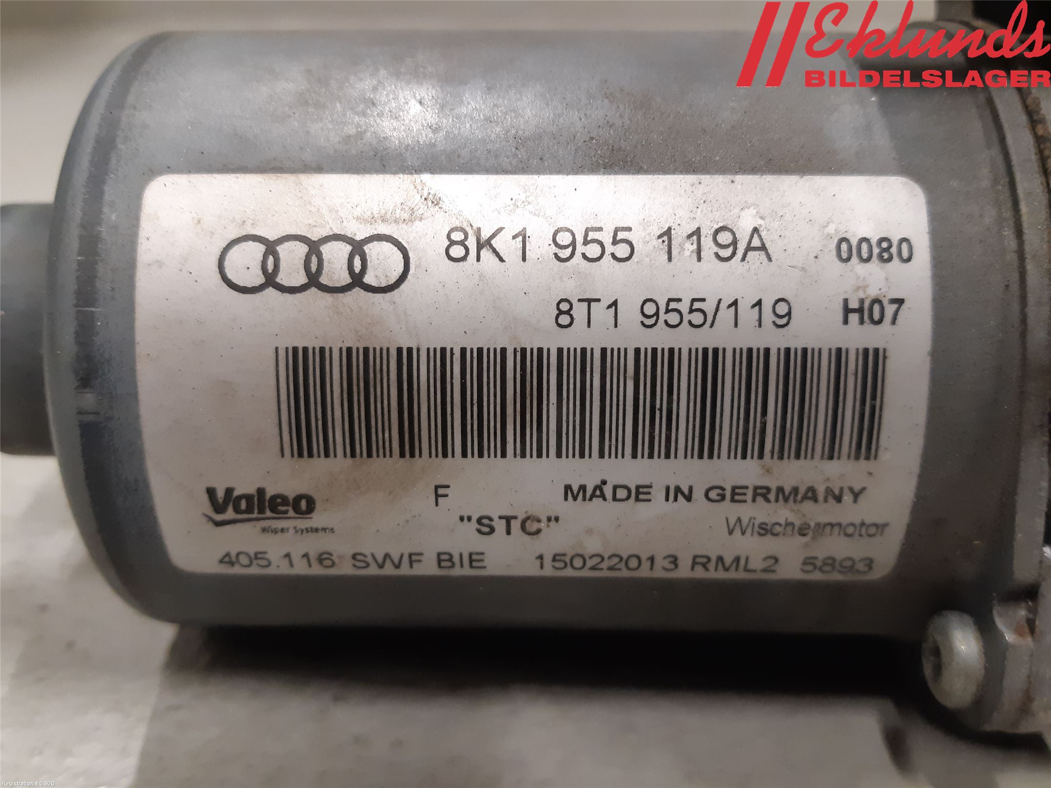 Audi A4 ALLROAD 09-16 Torkarmotor Vindruta
