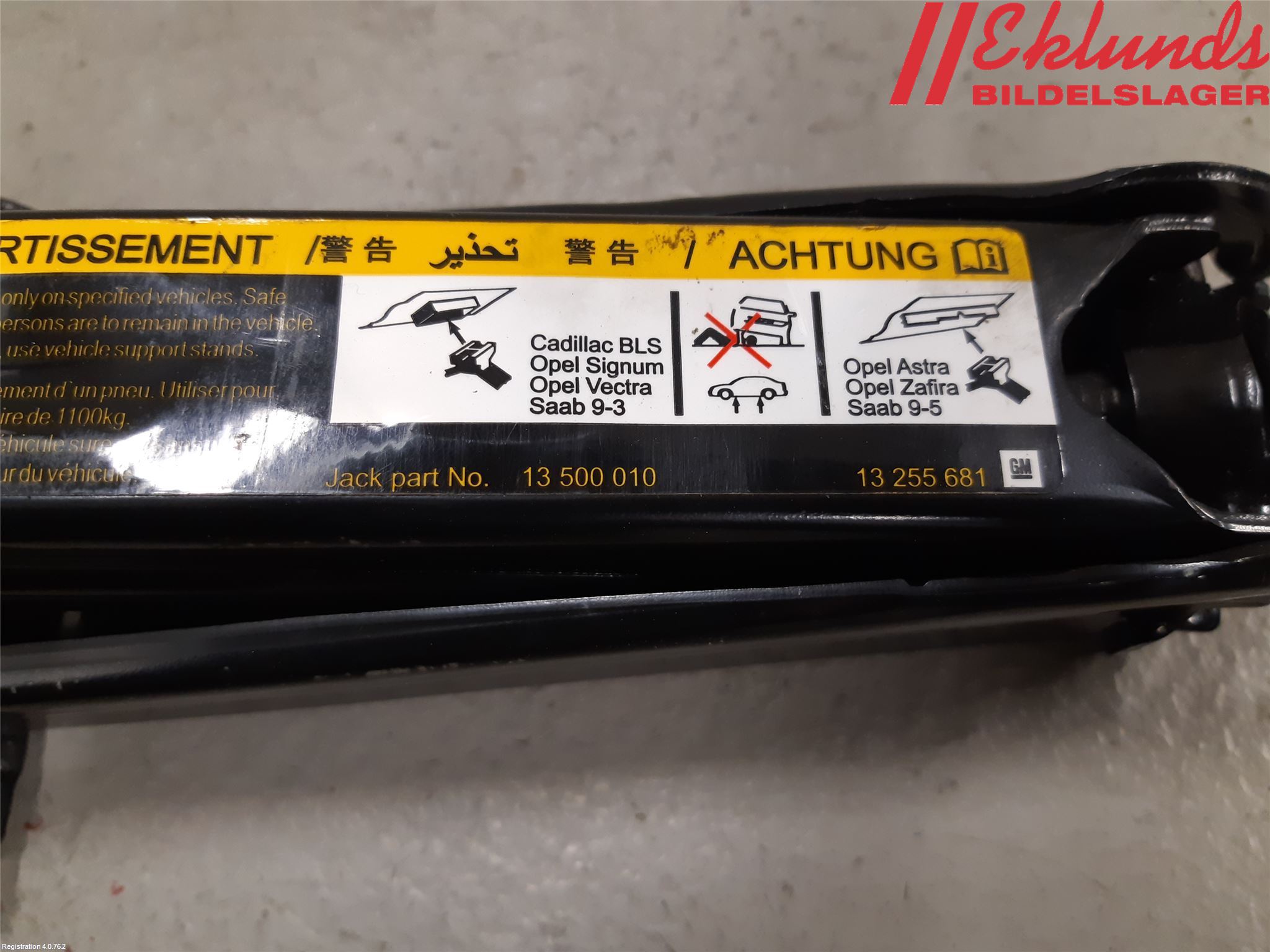 Saab 9-5     06-10 Domkraft