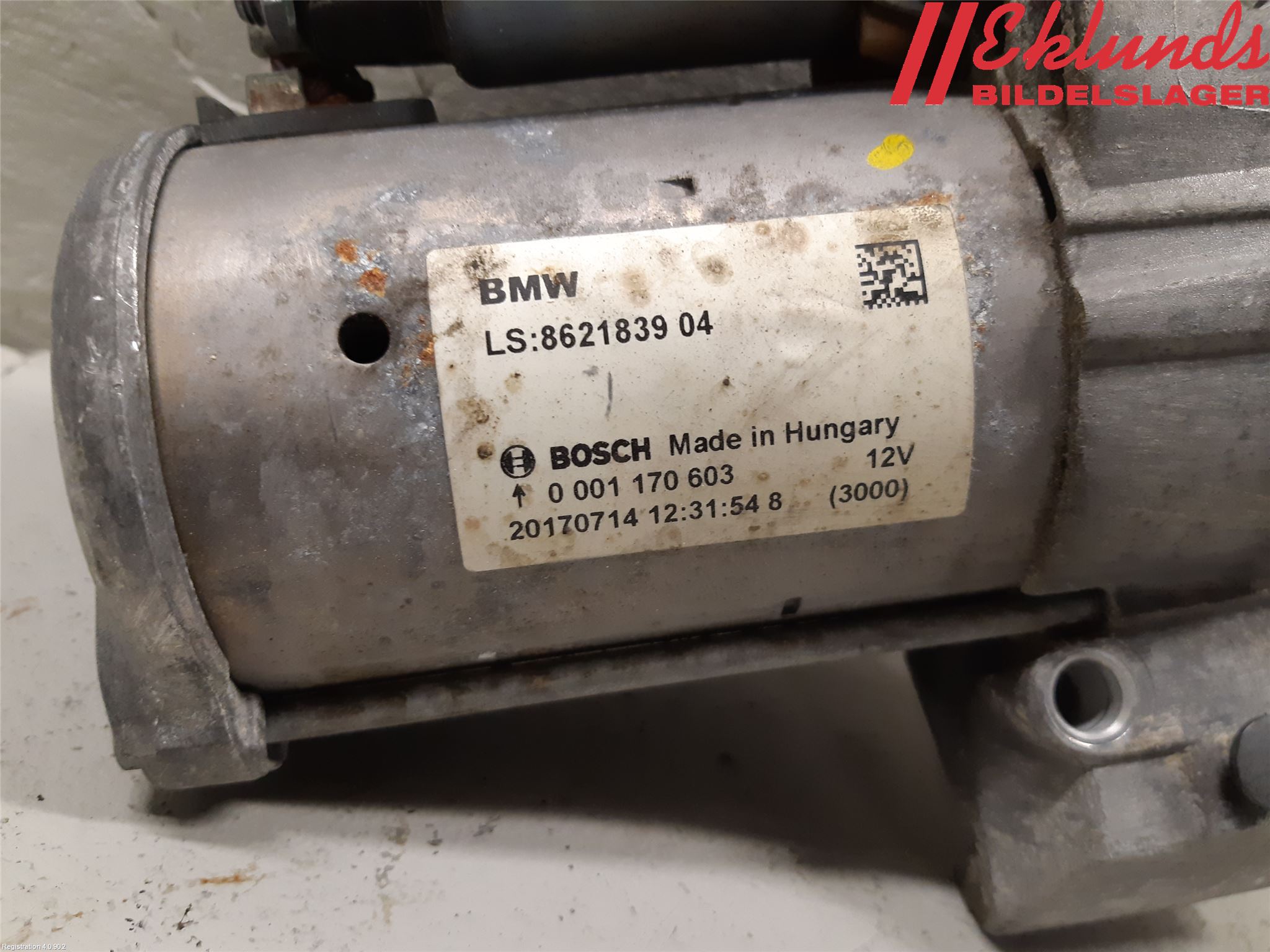 BMW 3 F30/F31/F80 12-19 Startmotor