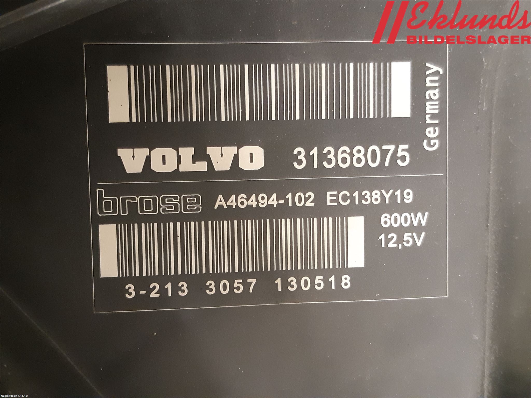 Volvo XC90 07-14 Kylfläkt El