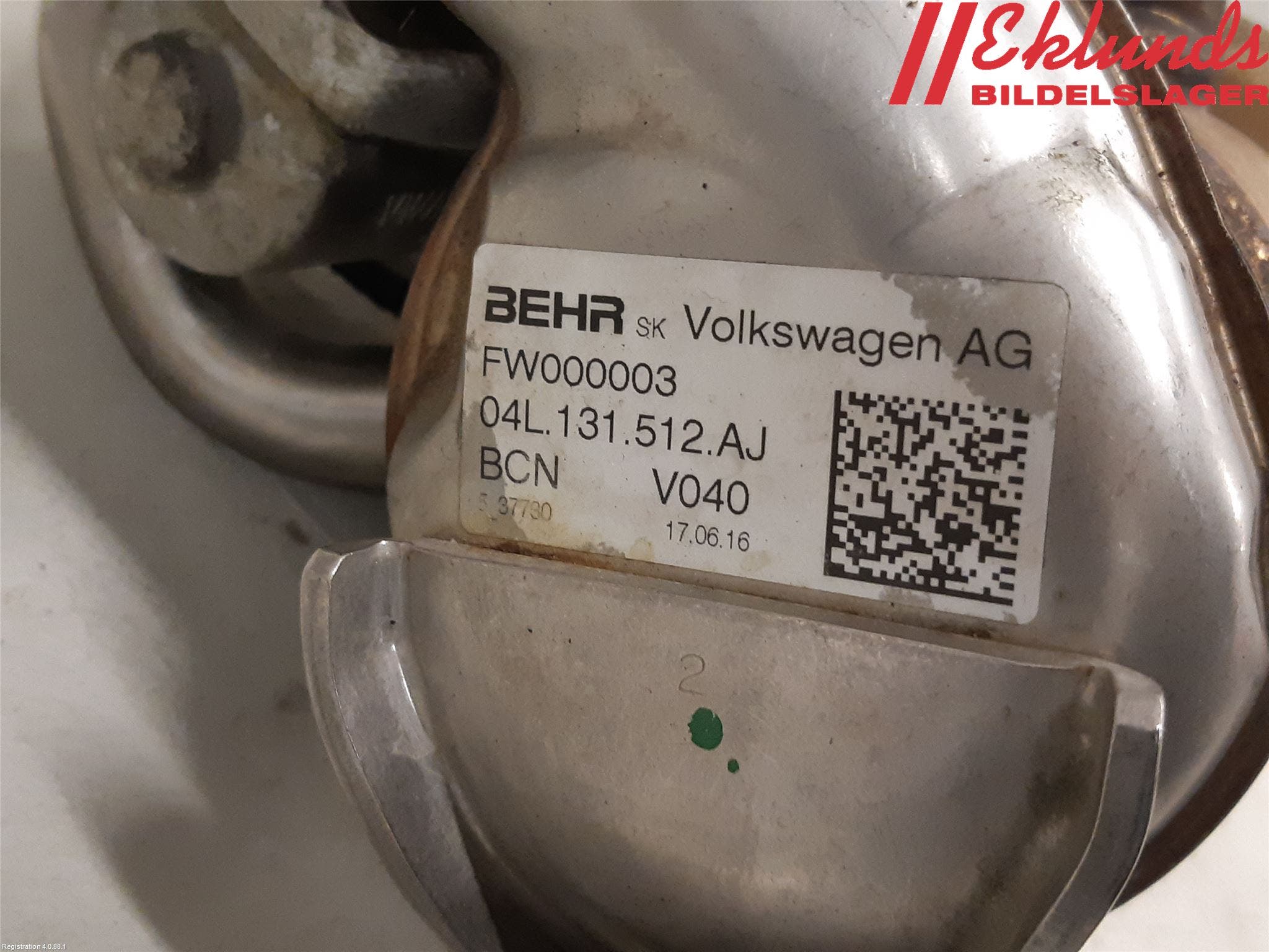 Volkswagen VW CADDY 16-20 Avgaskylare