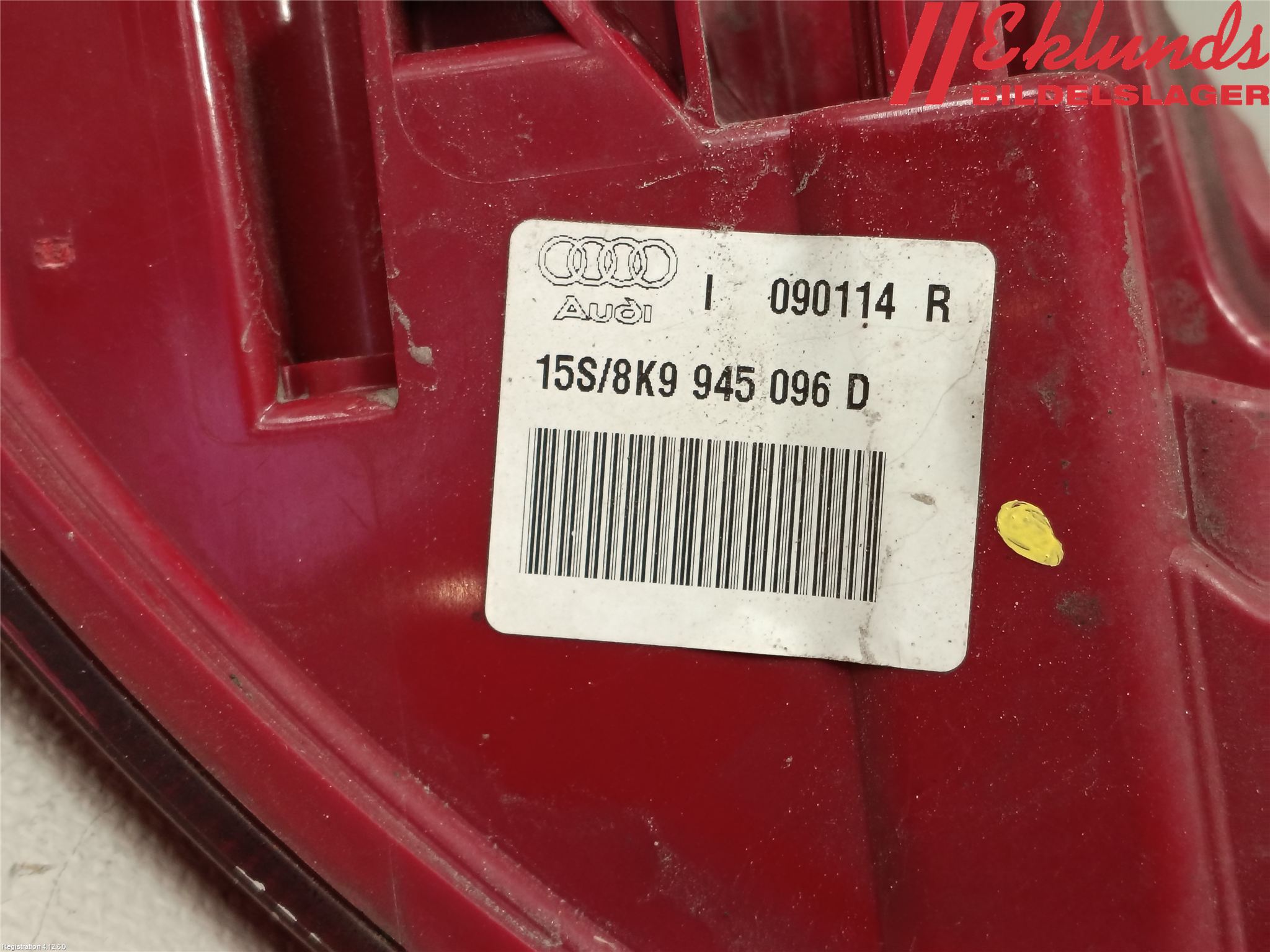 Audi A4 12-15 Bakljus Höger