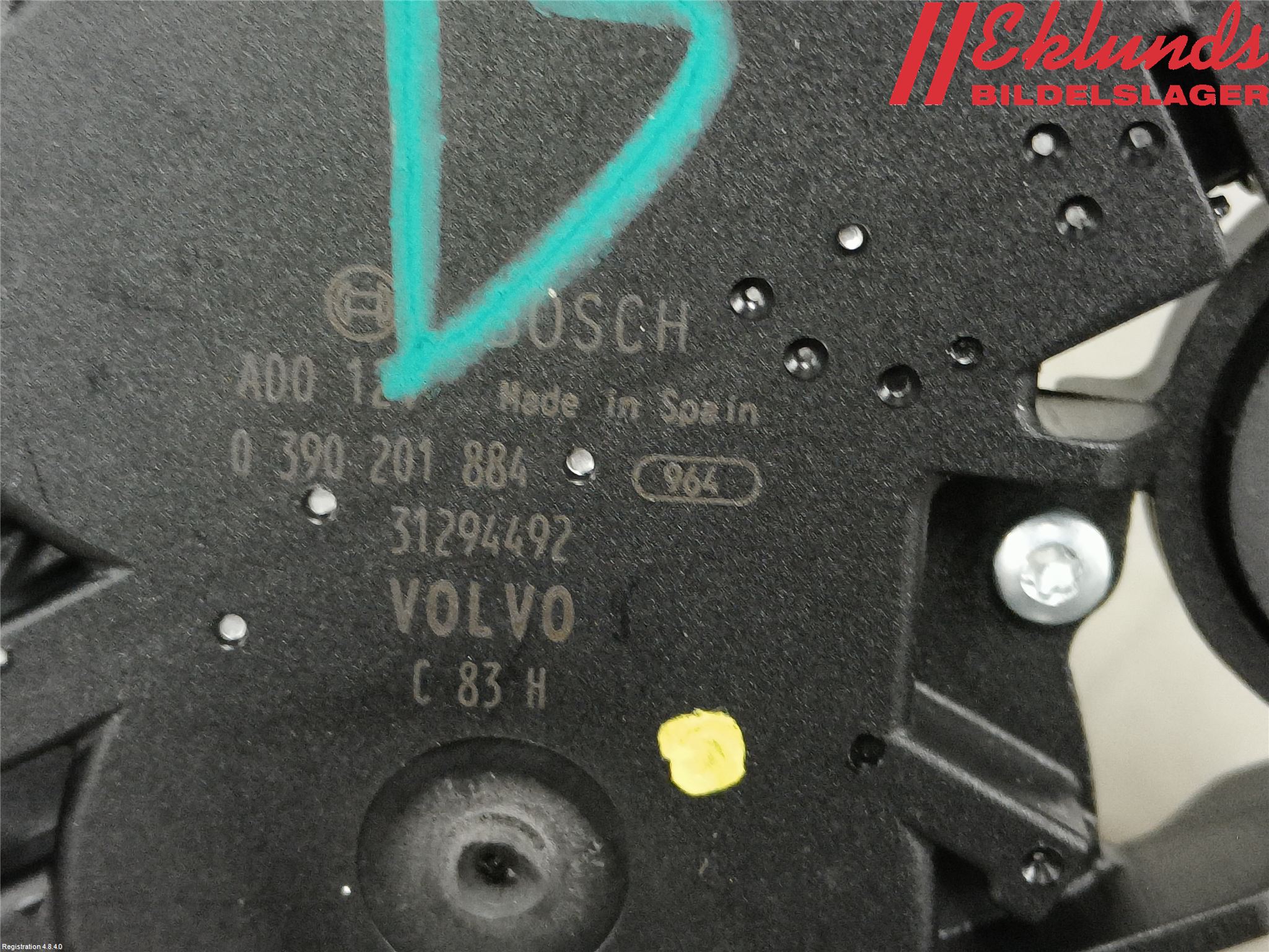 Volvo V40 12-19 Torkarmotor Baklucka