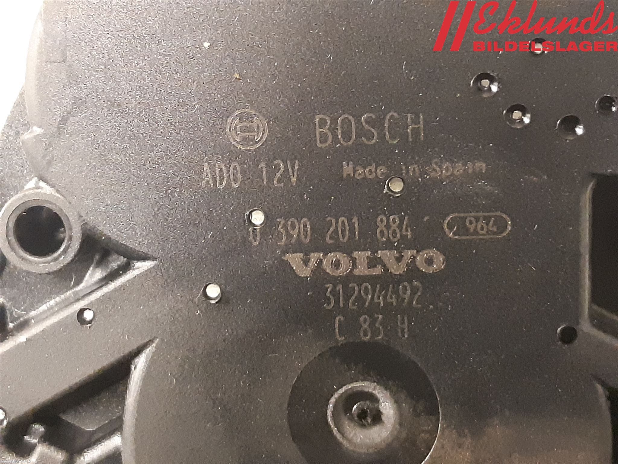 Volvo V60 11-13 Torkarmotor Baklucka