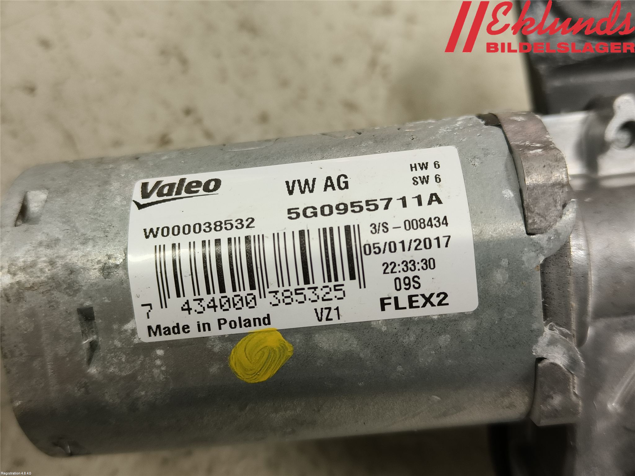 Volkswagen VW GOLF / E-GOLF VII 13-20 Torkarmotor Baklucka