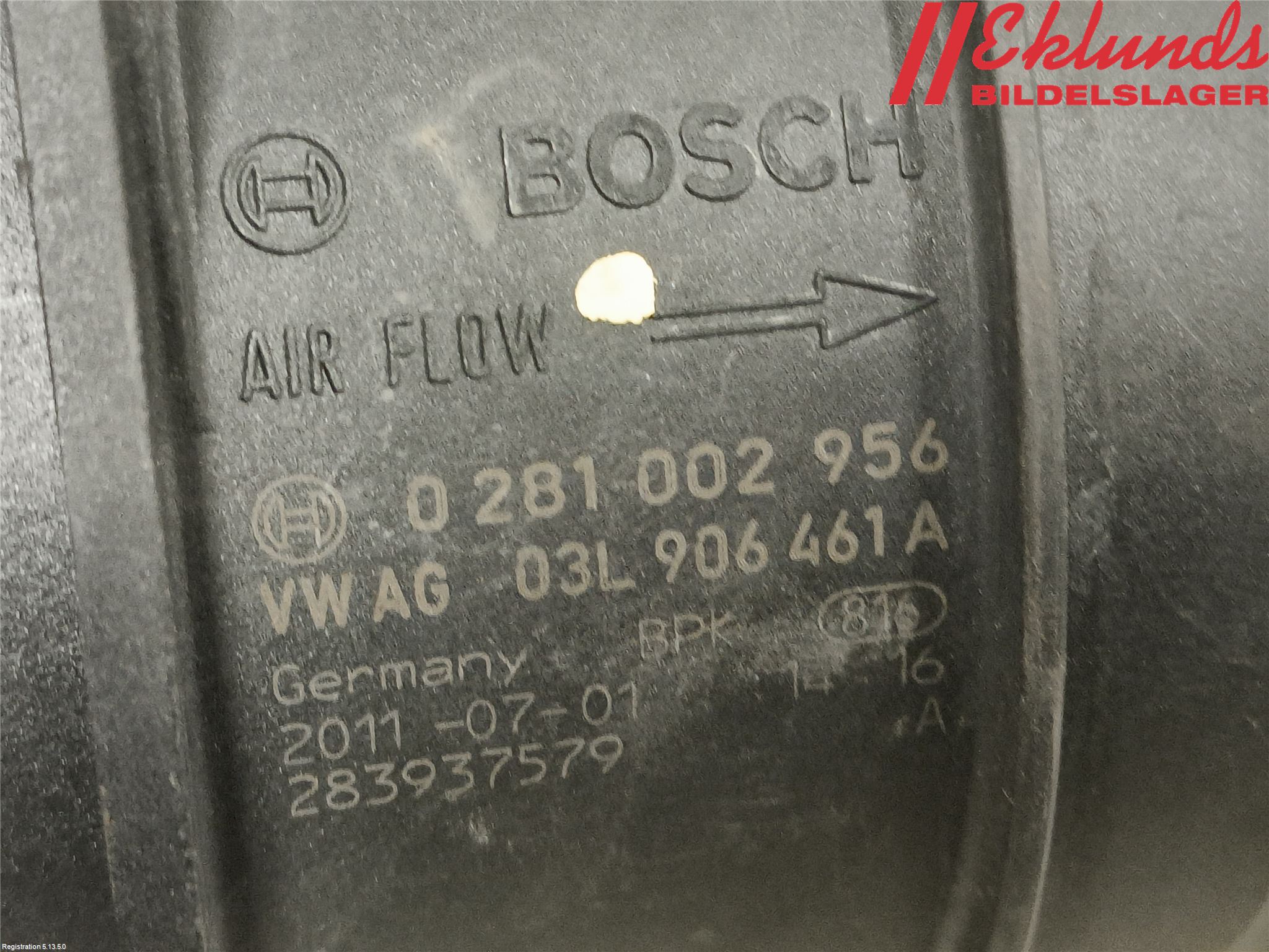 Volkswagen VW PASSAT 11-14 Injluftmassamätare