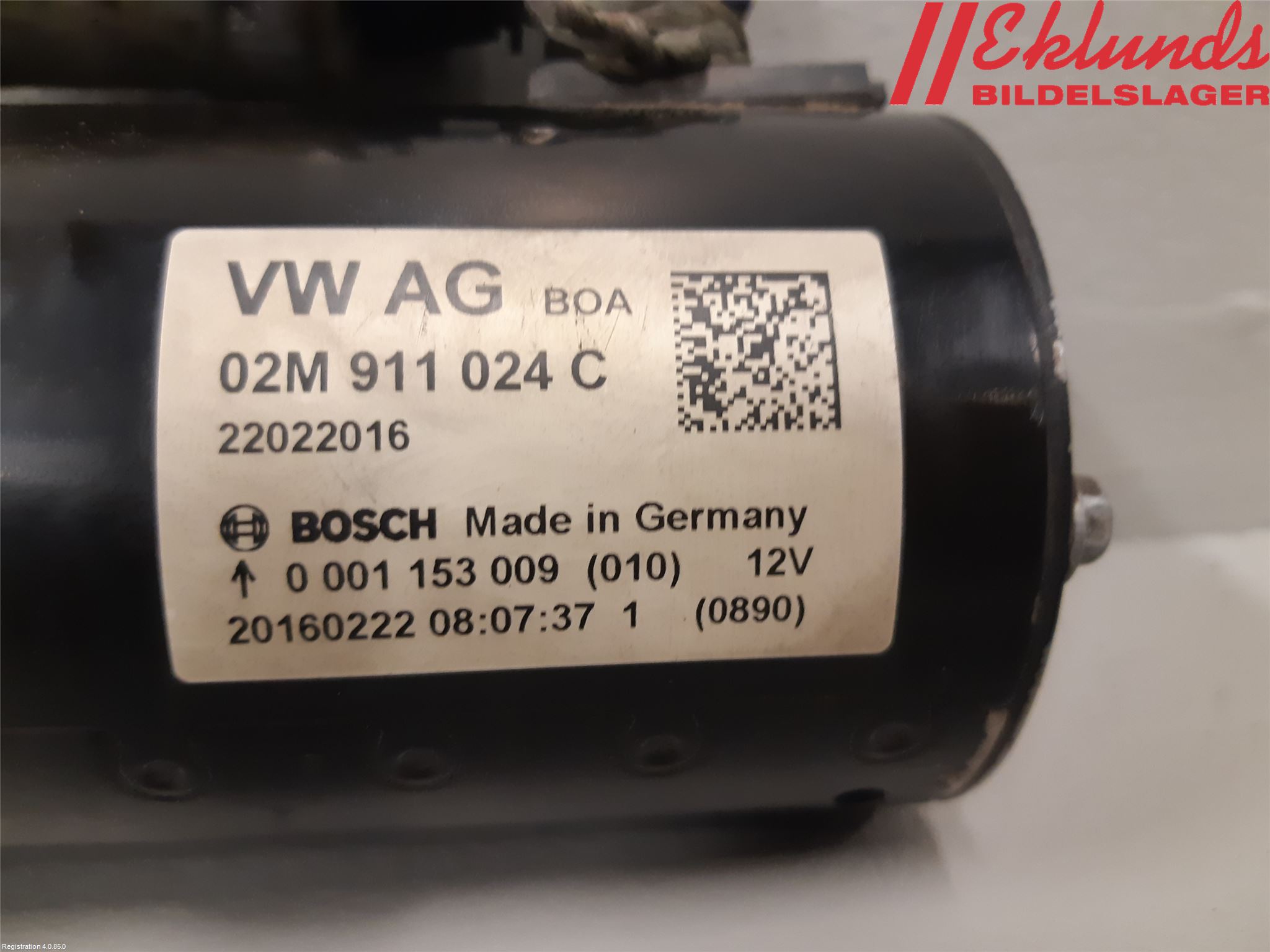 Volkswagen VW CADDY 16-20 Startmotor Diesel
