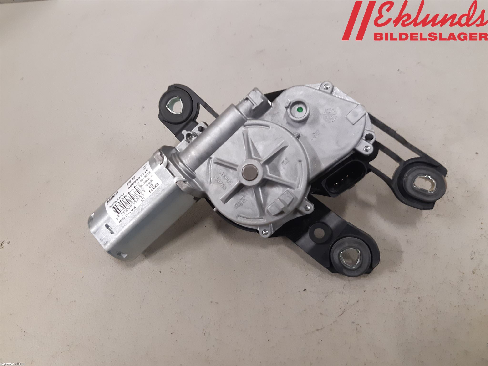 Volkswagen VW PASSAT 15-19 Torkarmotor Baklucka