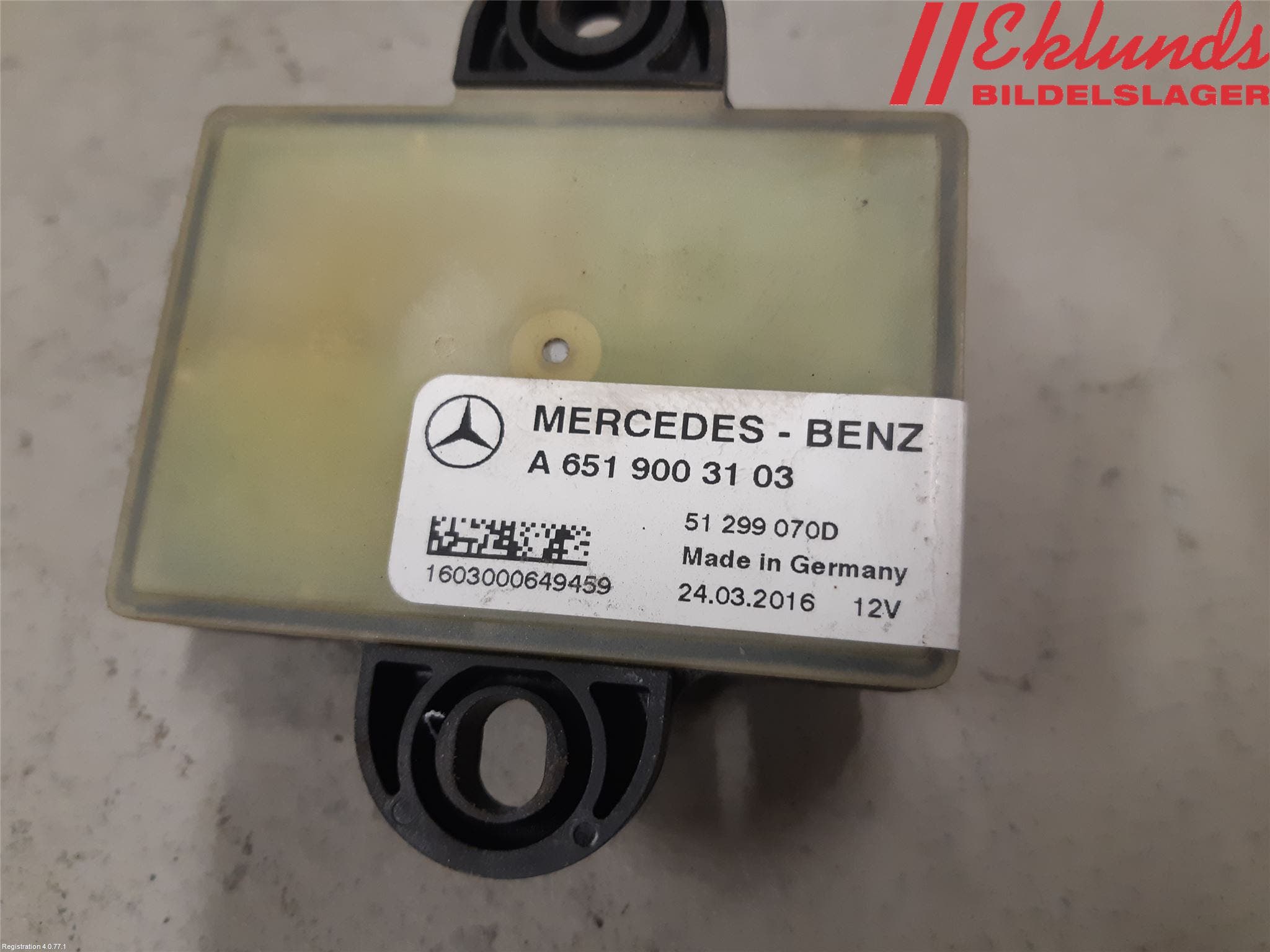 Mercedes-Benz MB VITO/V-KLASS (W640,W447,W448) 14- Relä Glödning Diesel