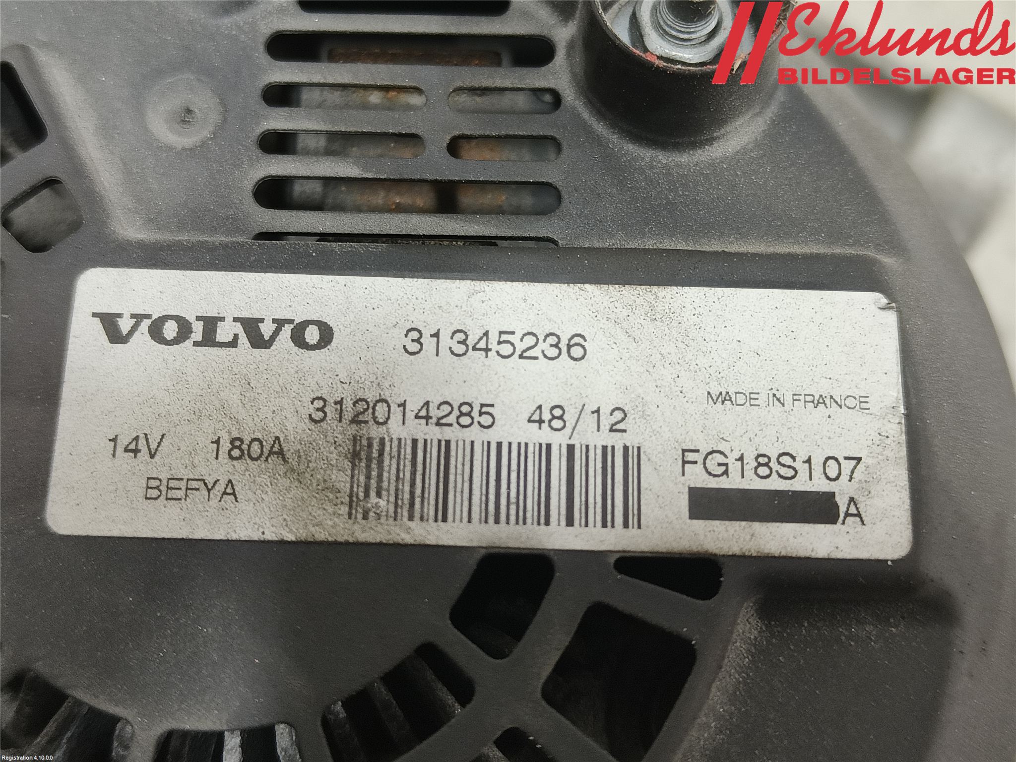 Volvo S60 11-13 Generator