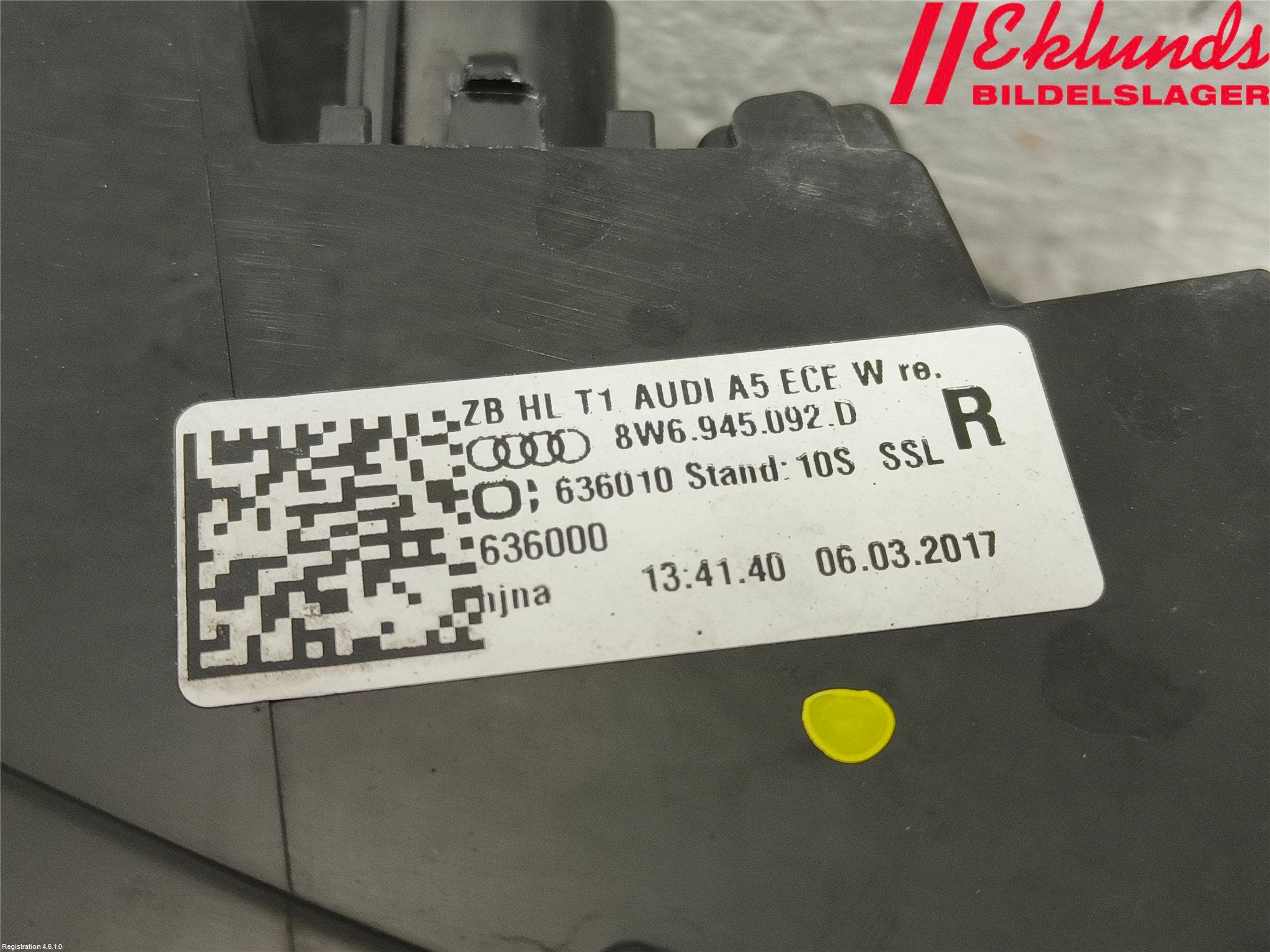 Audi A5 17- Bakljus Höger