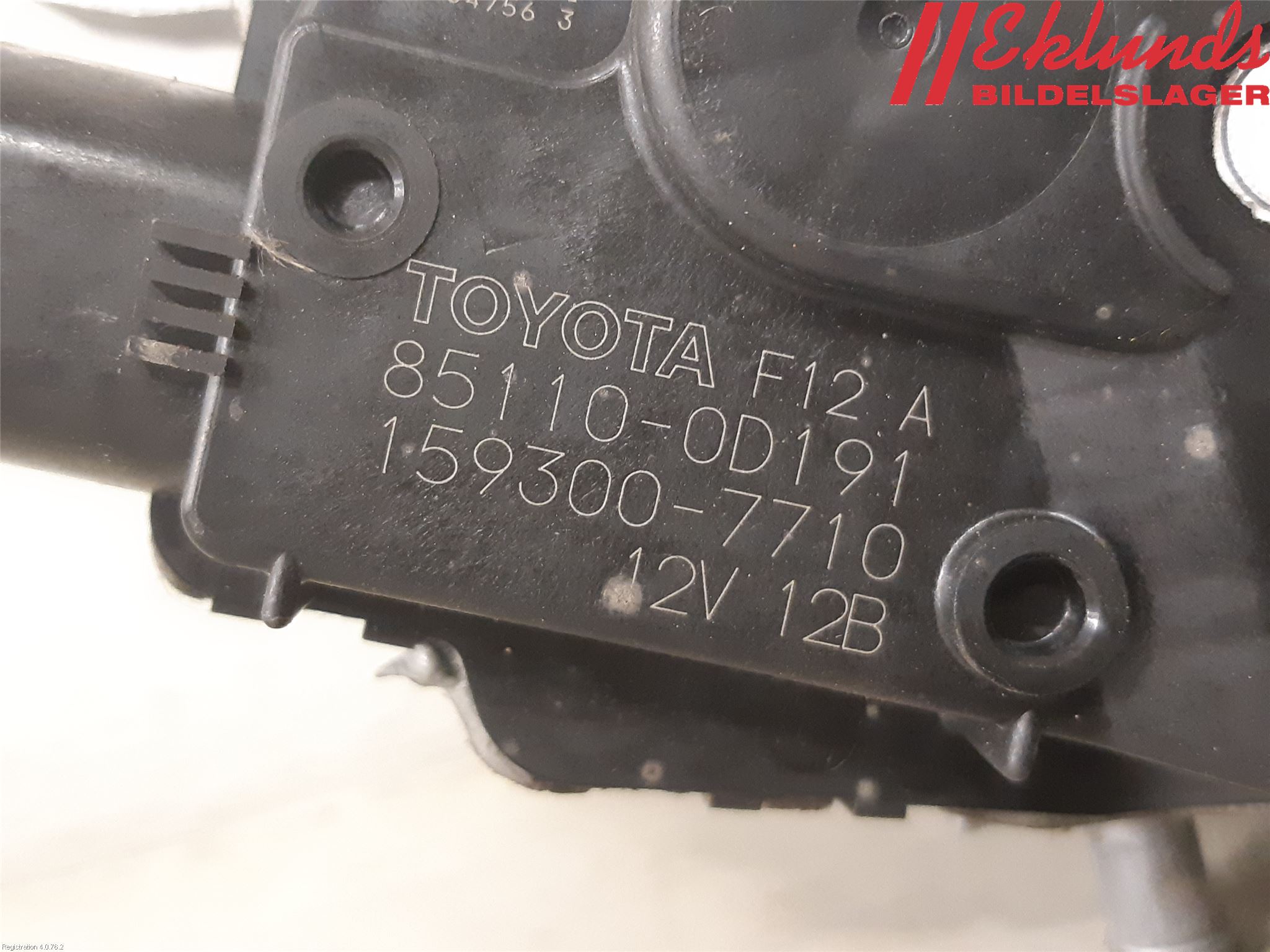 Toyota YARIS XP130 15-20 Torkarmotor Vindruta