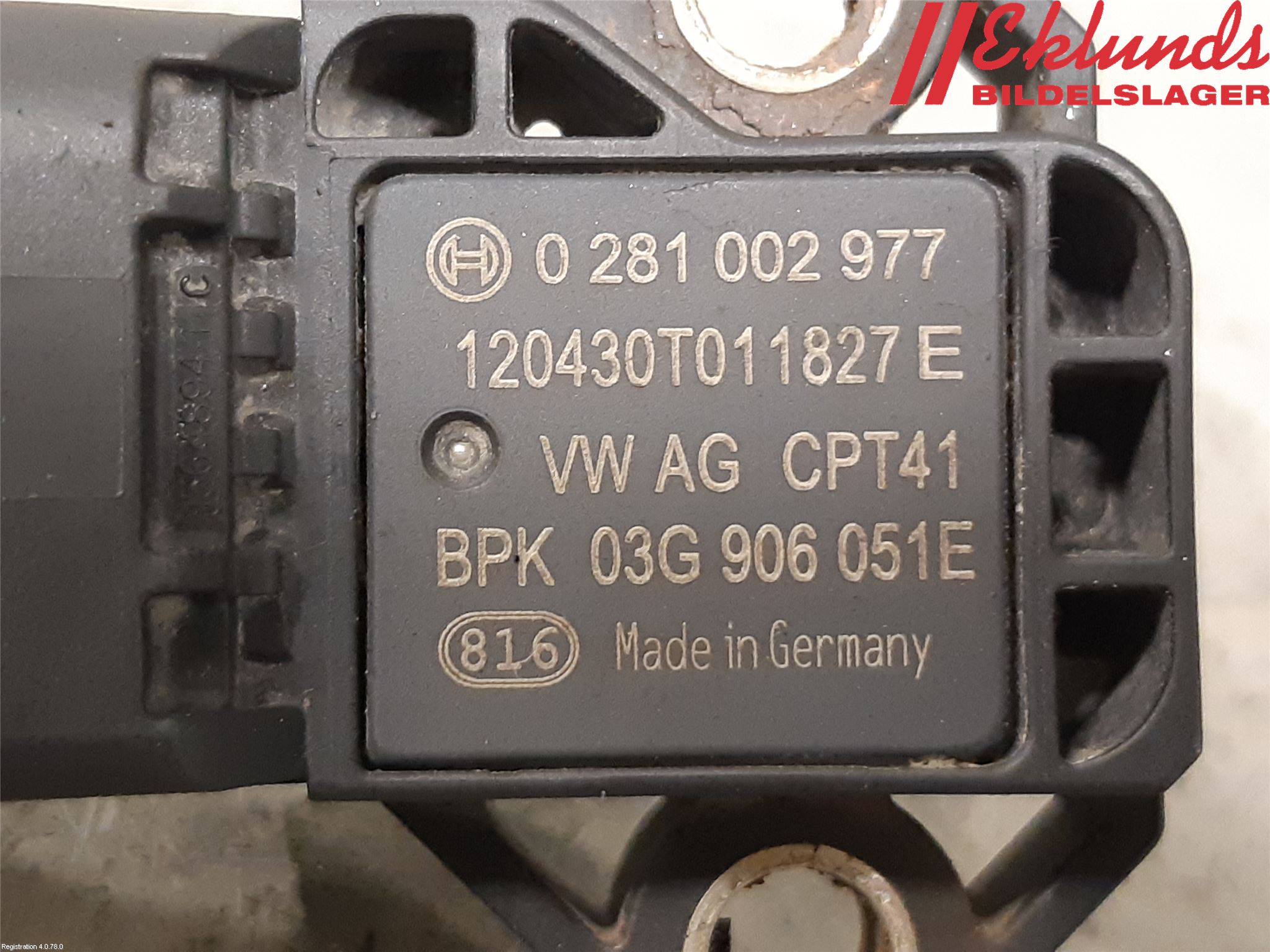 Volkswagen VW POLO 10-17 Givare Laddluftstryck