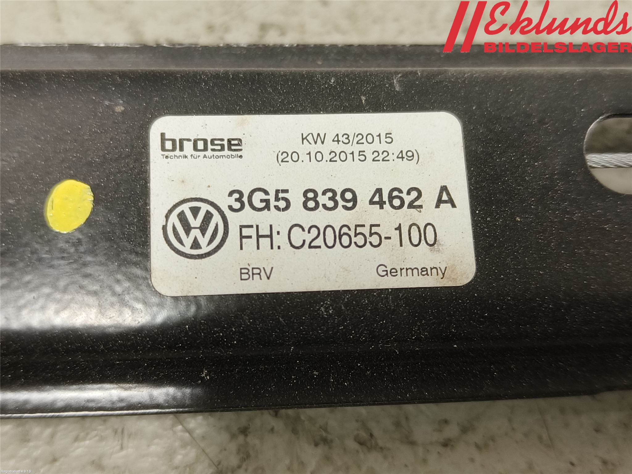 Volkswagen VW PASSAT 15-19 Fönsterhiss El Kompl