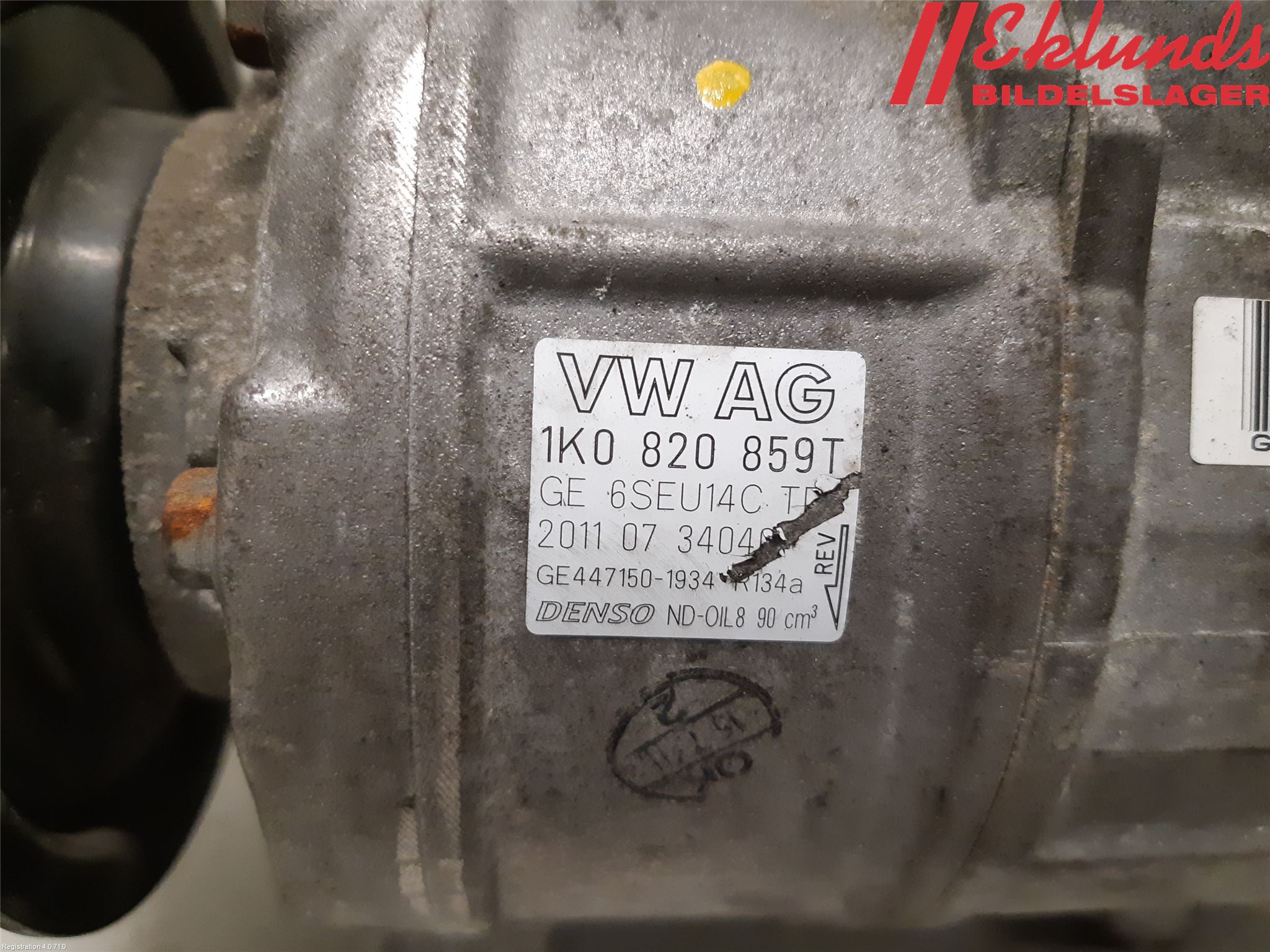 Volkswagen VW GOLF VI 09-13 Ac Kompressor