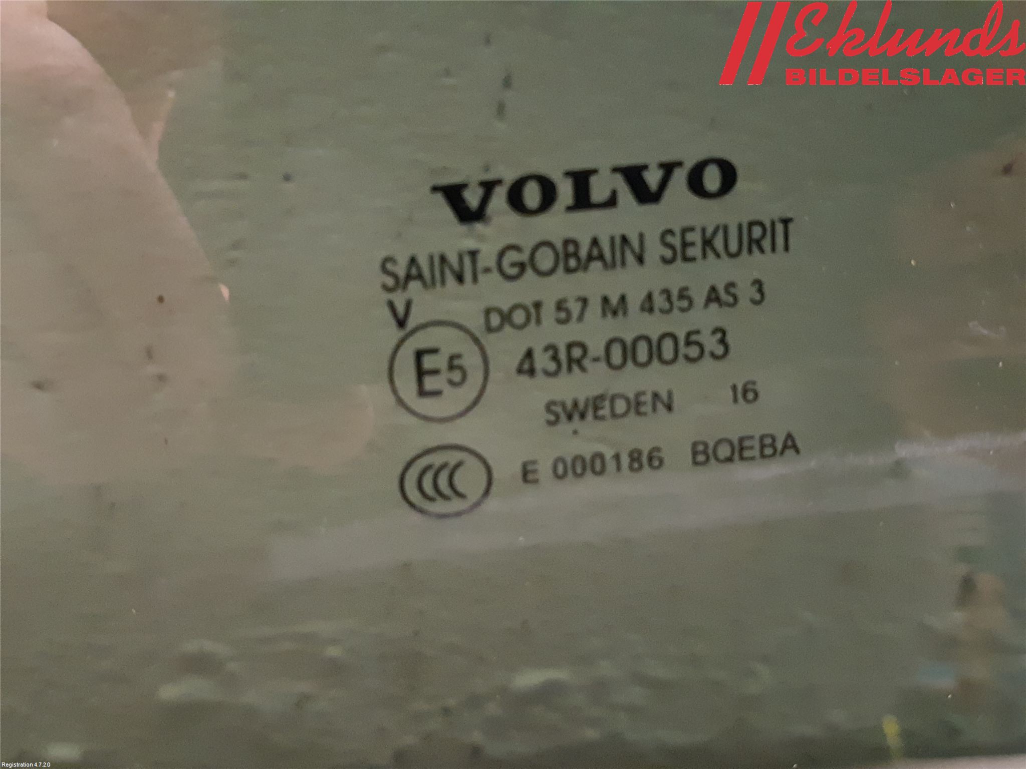 Volvo XC90/RECHARGE 16- Dörruta Bak Vänster
