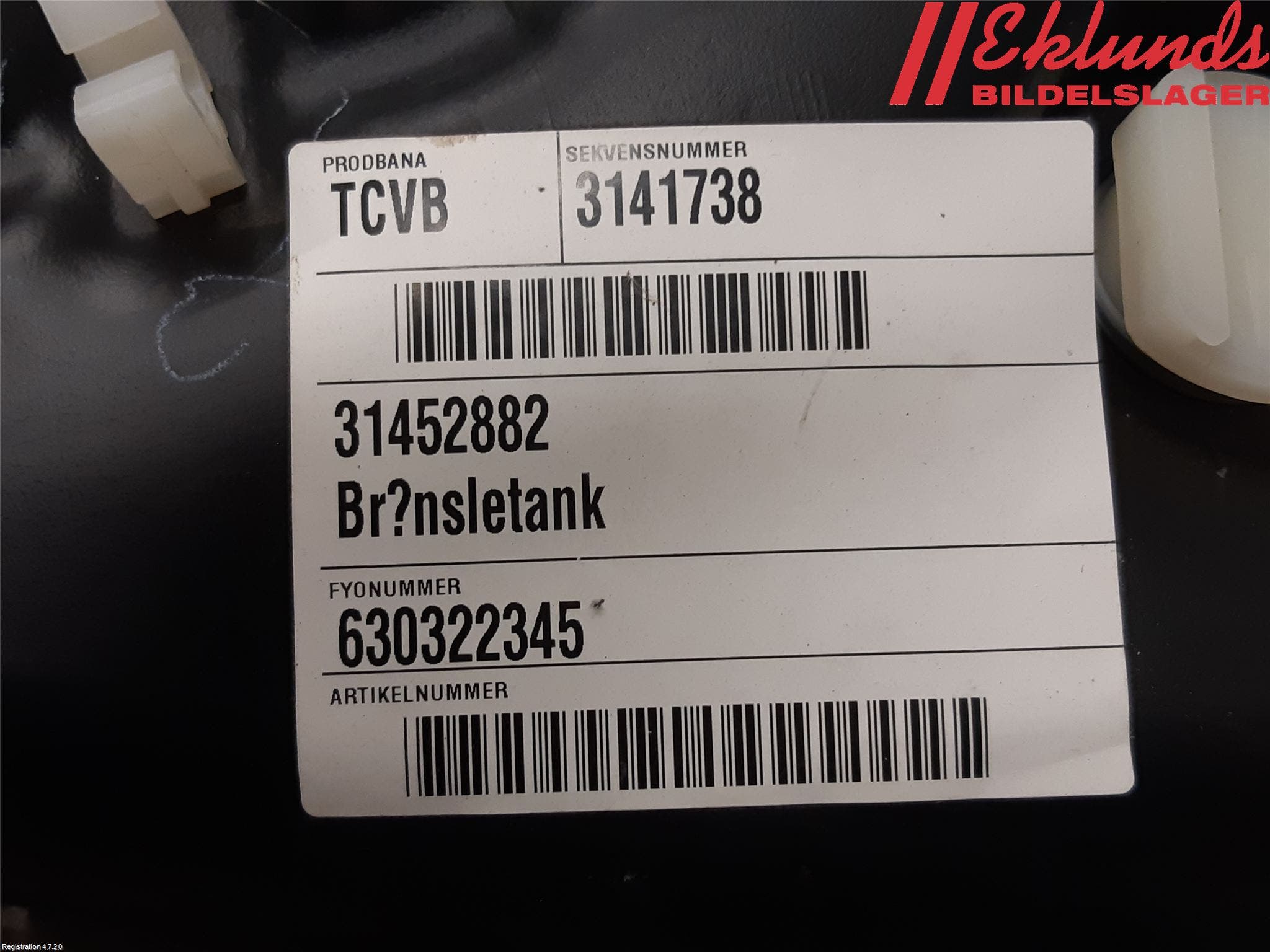 Volvo XC90/RECHARGE 16- Bränsletank