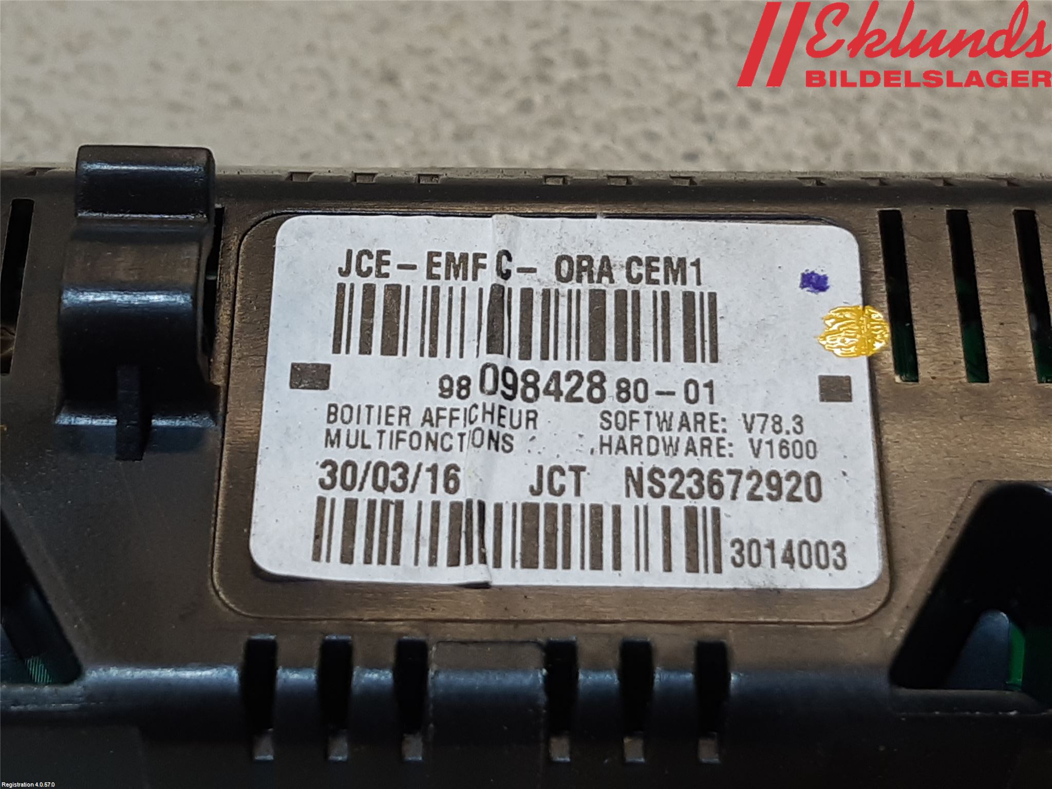 Citroen JUMPY 07-16 Färddator