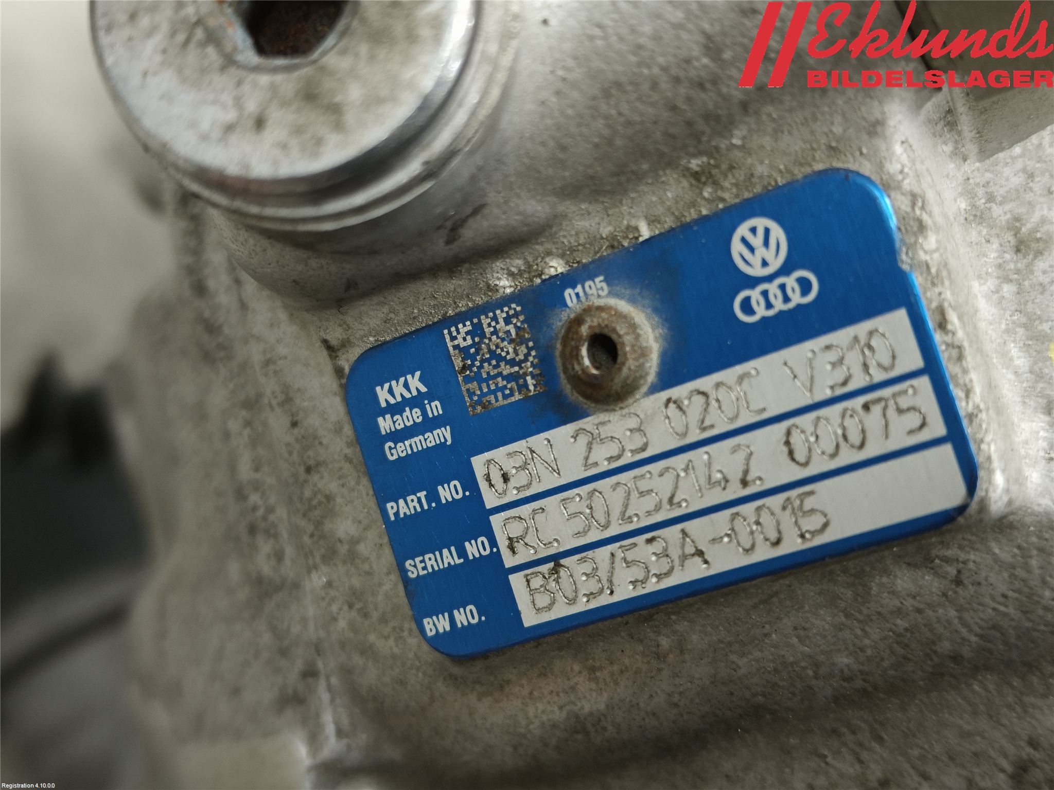 Volkswagen VW PASSAT 15-19 Turboaggregat
