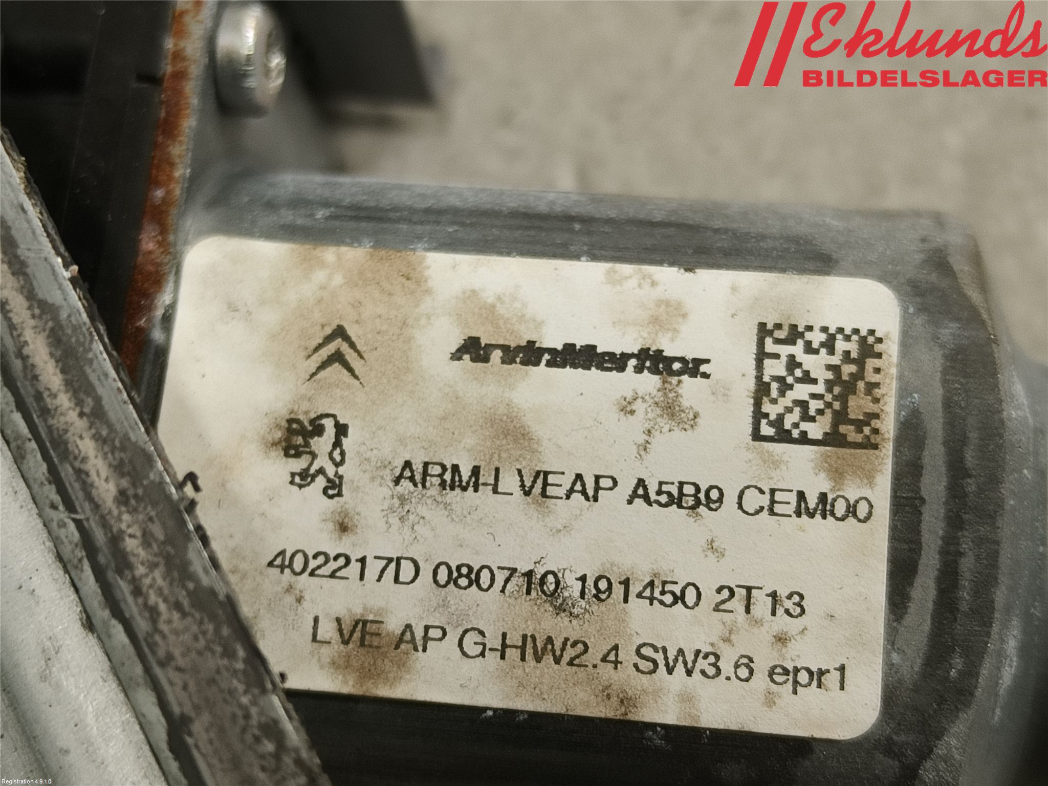 Citroen C3 10-17 Fönsterhiss El Kompl