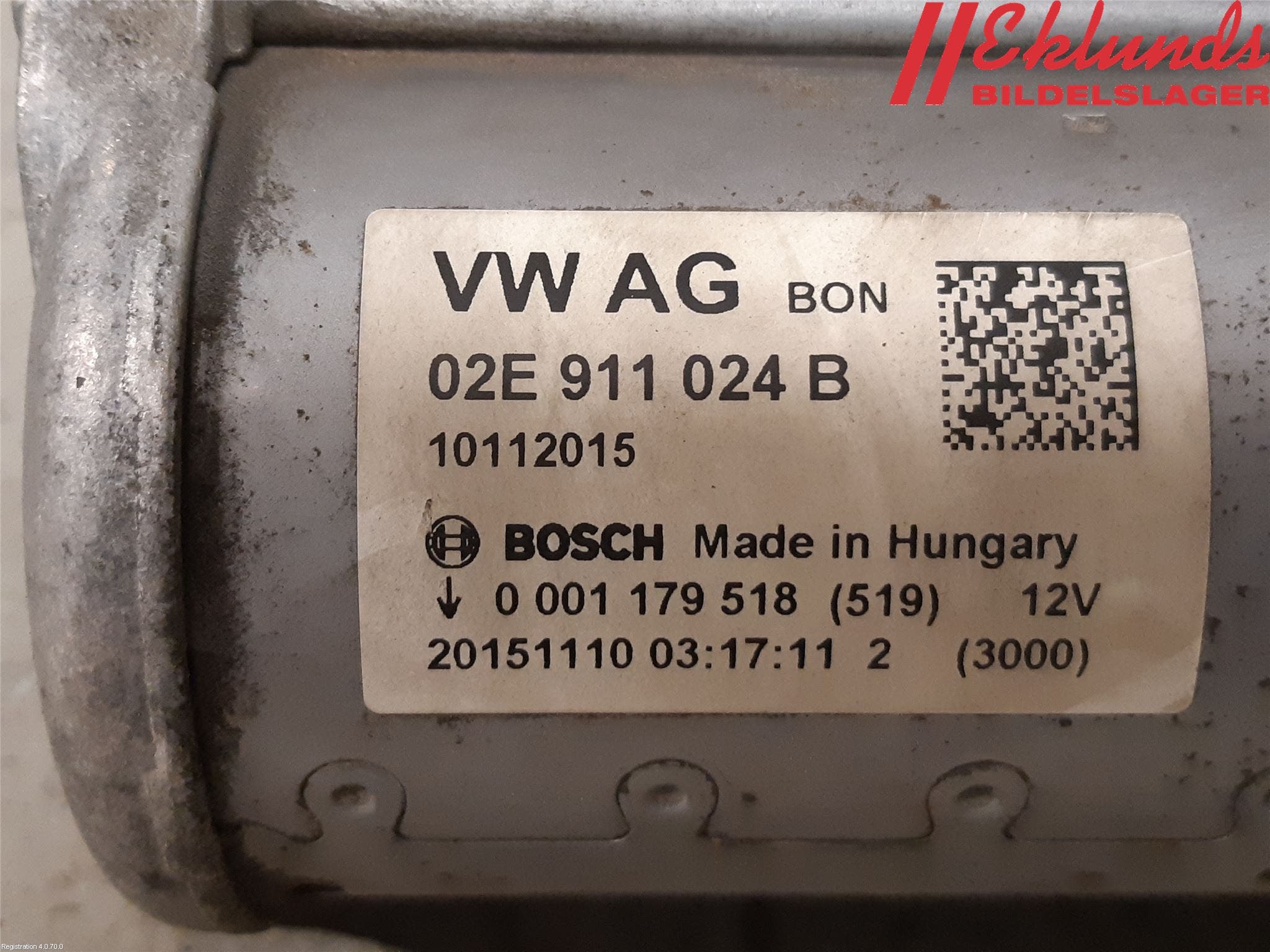 Volkswagen VW GOLF / E-GOLF VII 13-20 Startmotor