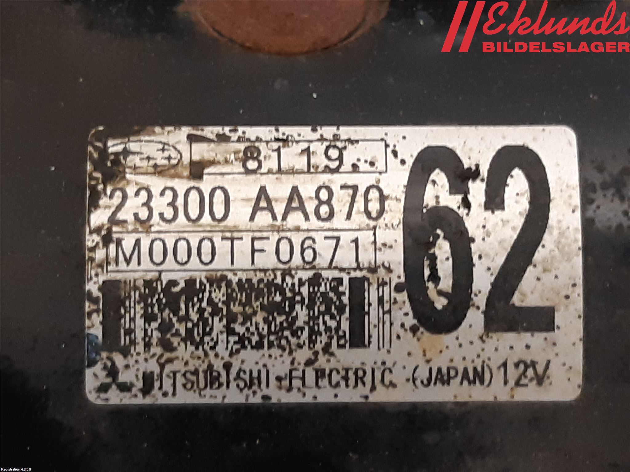 Subaru XV 18-22 Startmotor