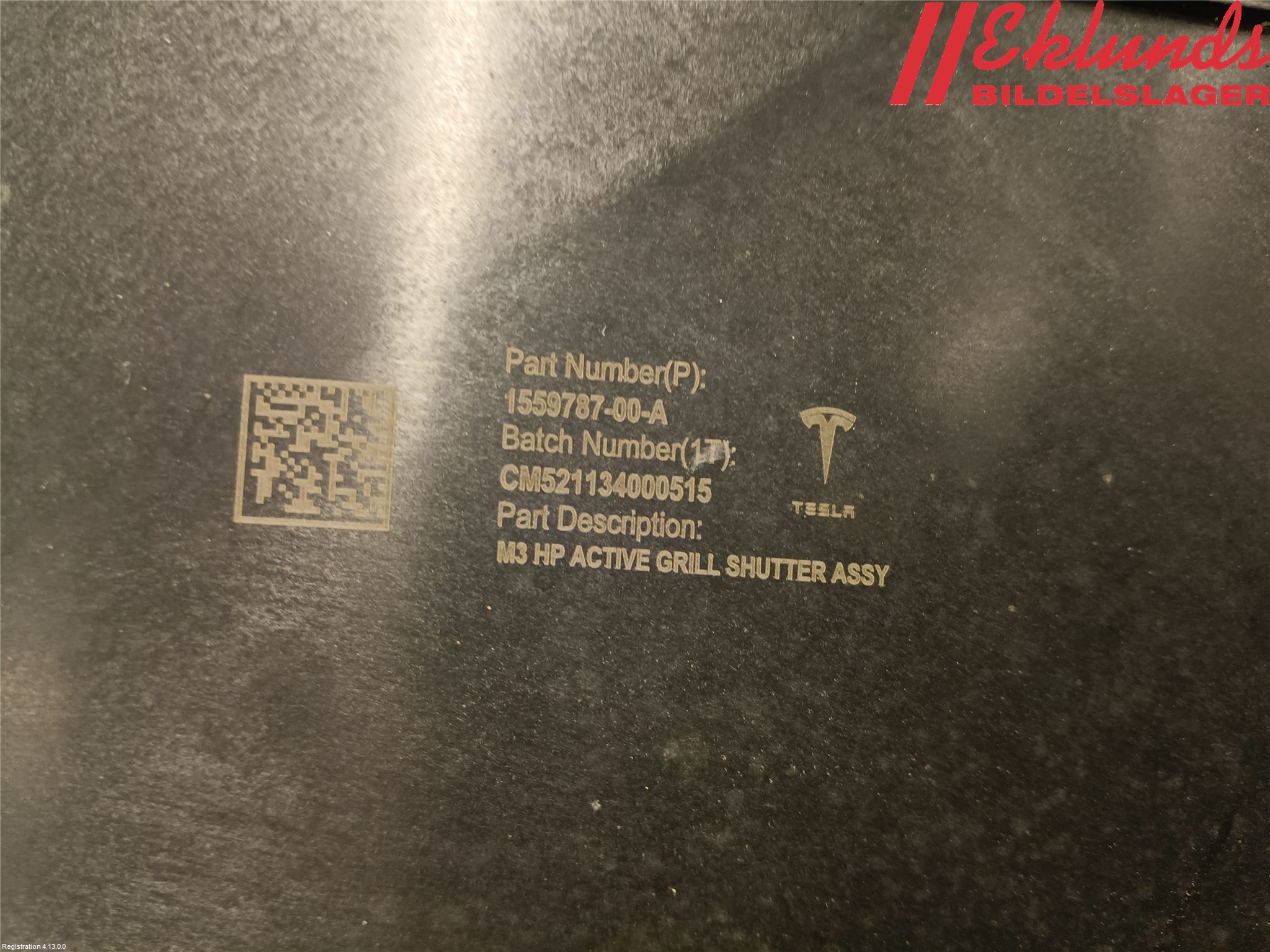 Tesla MODEL 3 17- Deflektor Plåt-Plast Kylning