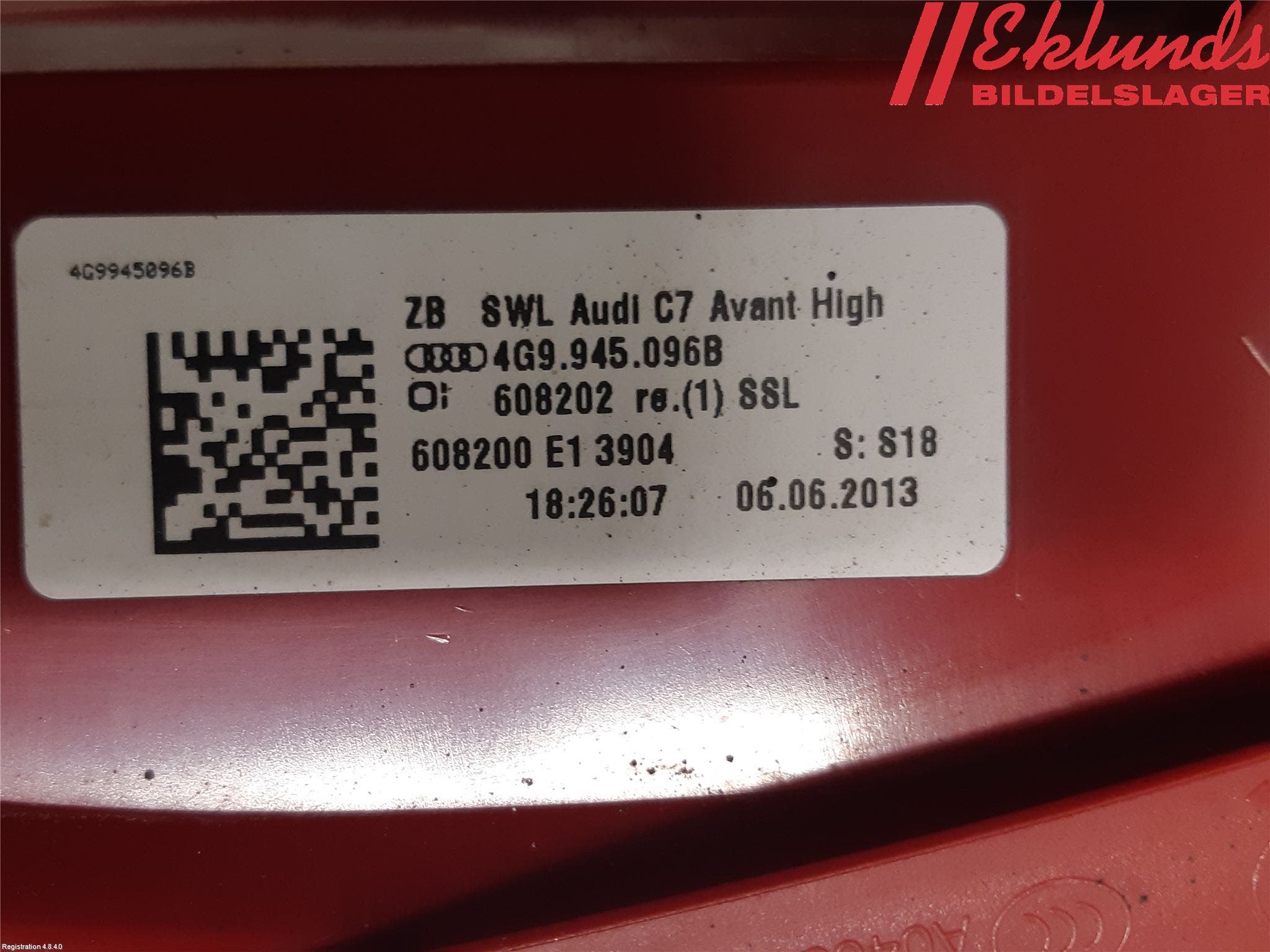 Audi A6/S6 4G 11-18 Bakljus Höger