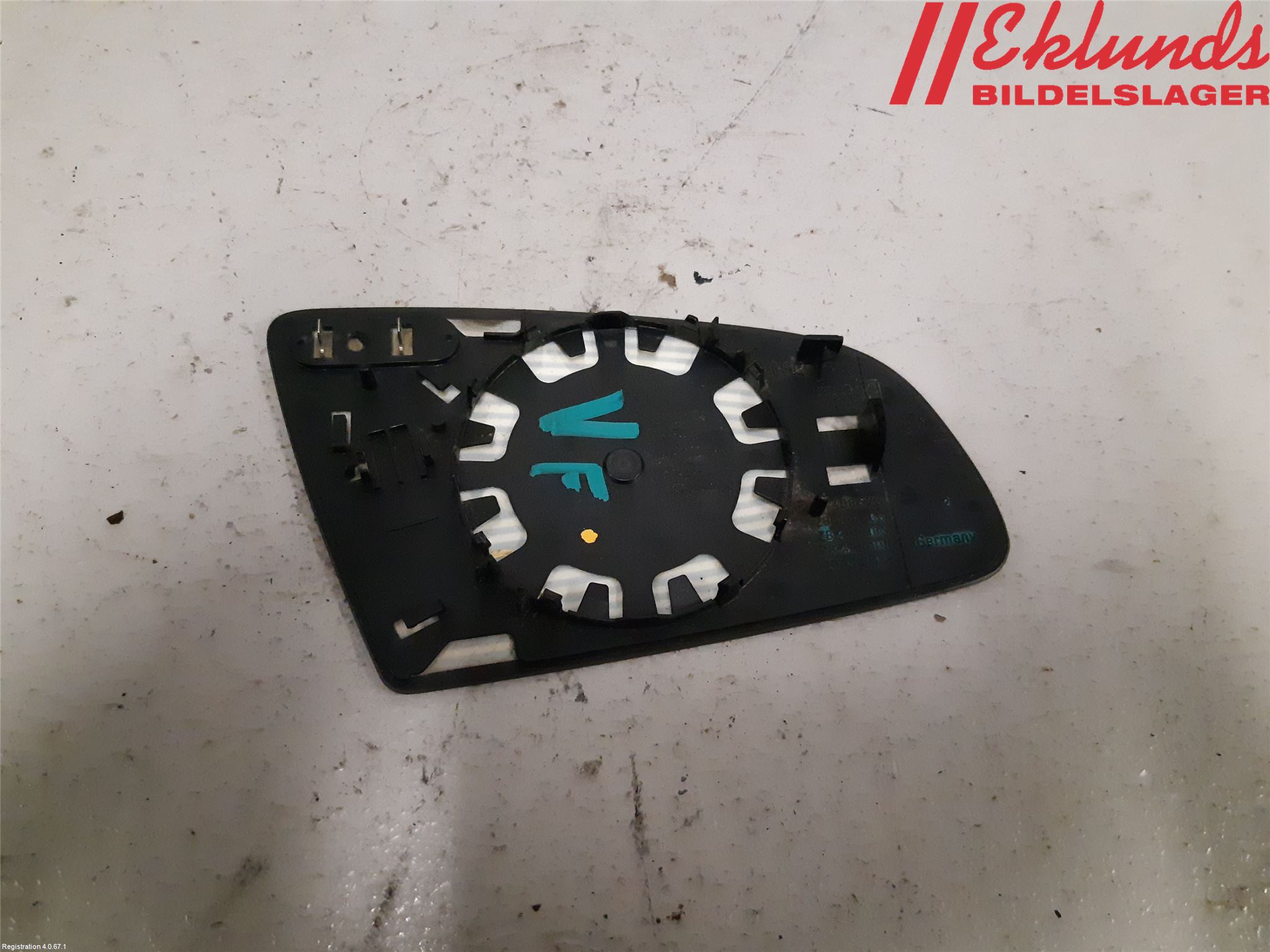 Audi A4/S4 01-05 Spegelglas Vä