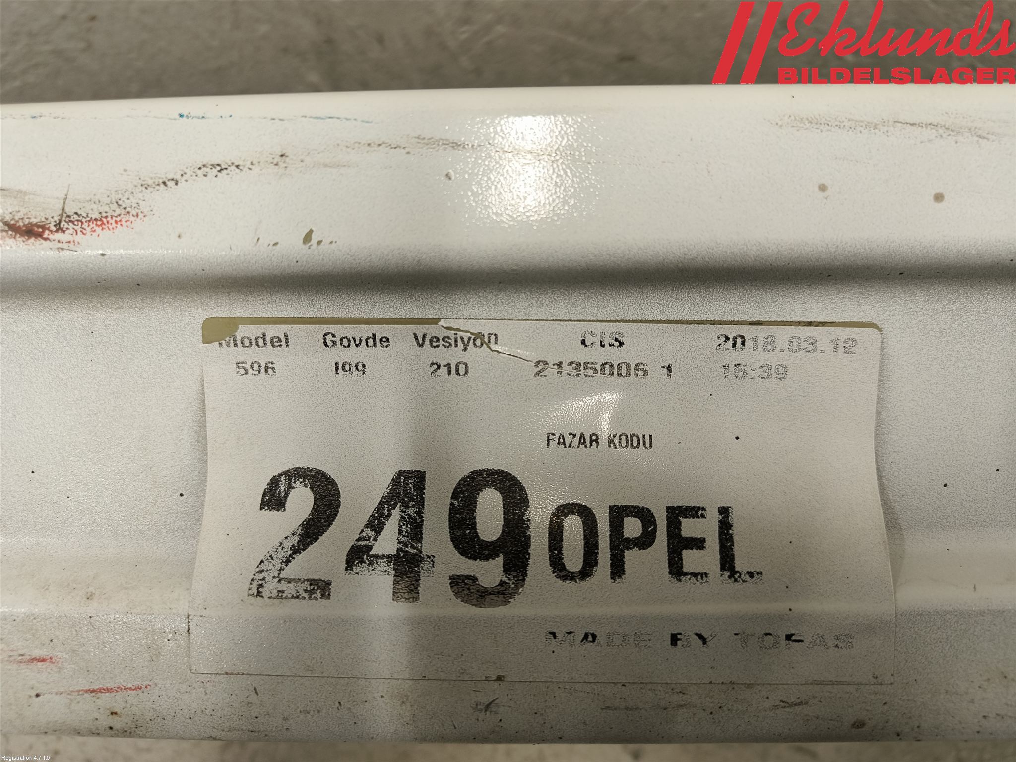 Opel COMBO D 12-18 Stötfångarbalk Fram