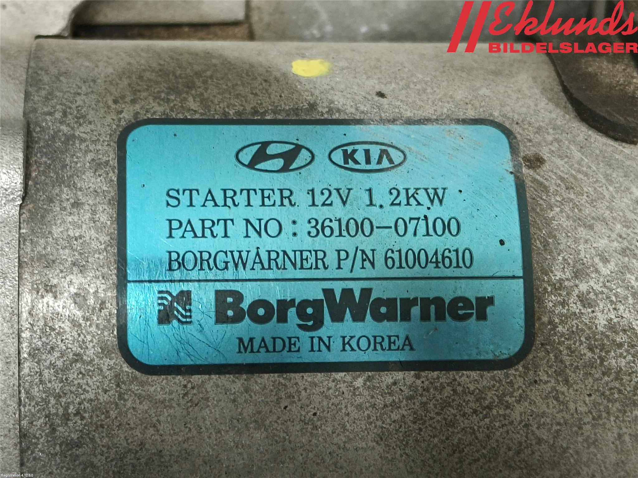 Hyundai i10 LA 20- Startmotor