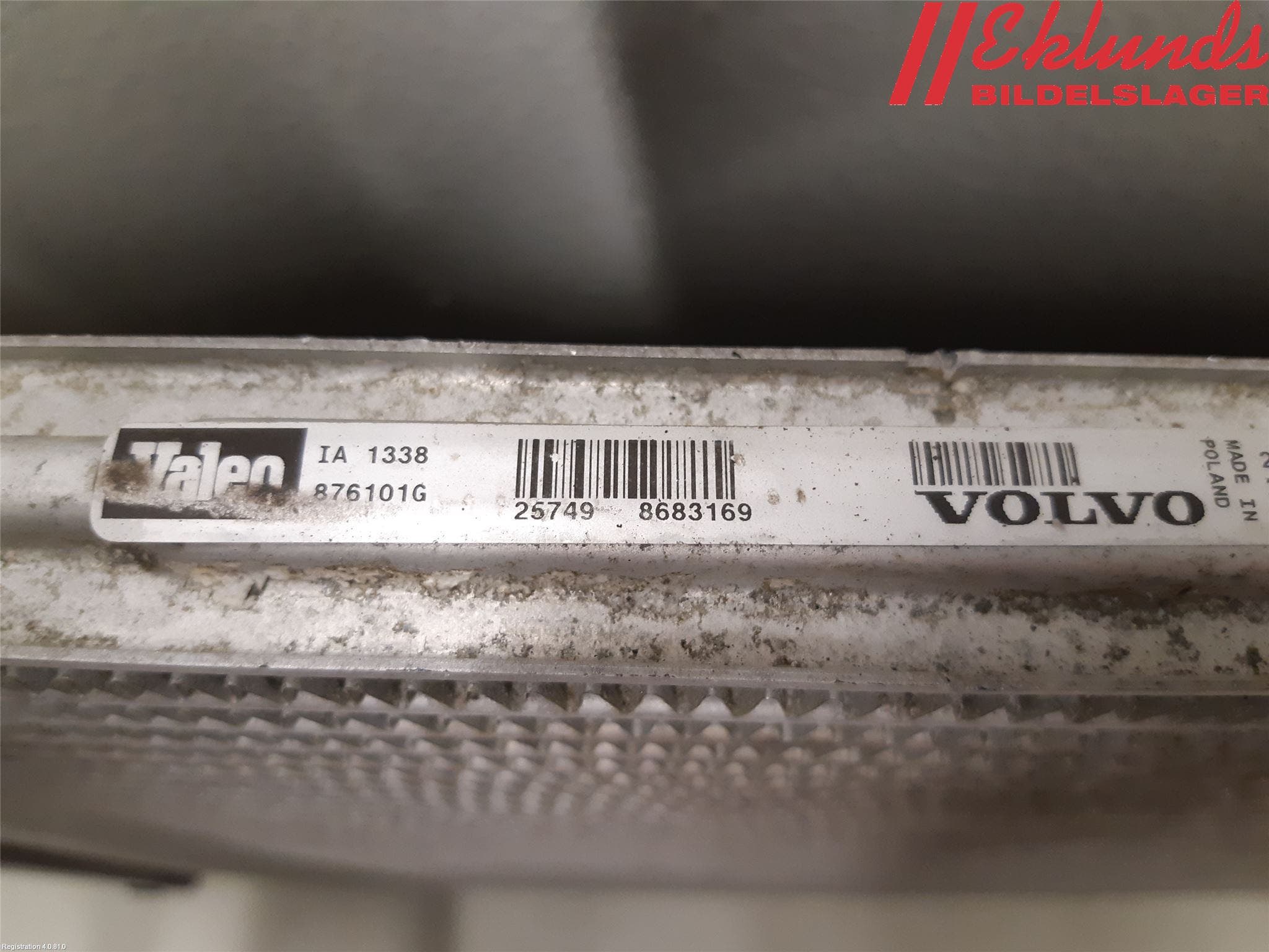 Volvo S60 01-04 Laddluft-Intercooler Kyl