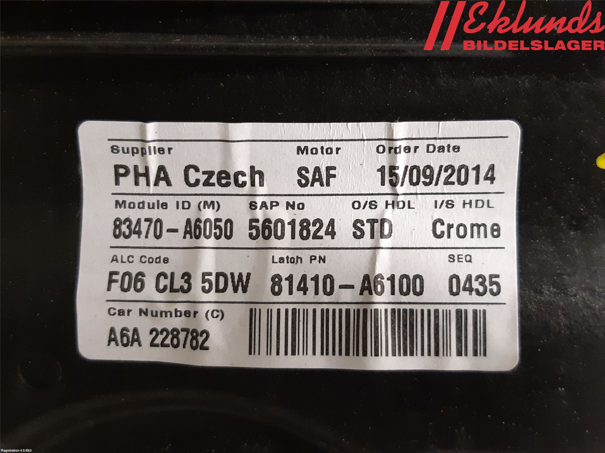 Hyundai i30 GD 13-17 Fönsterhiss El Kompl