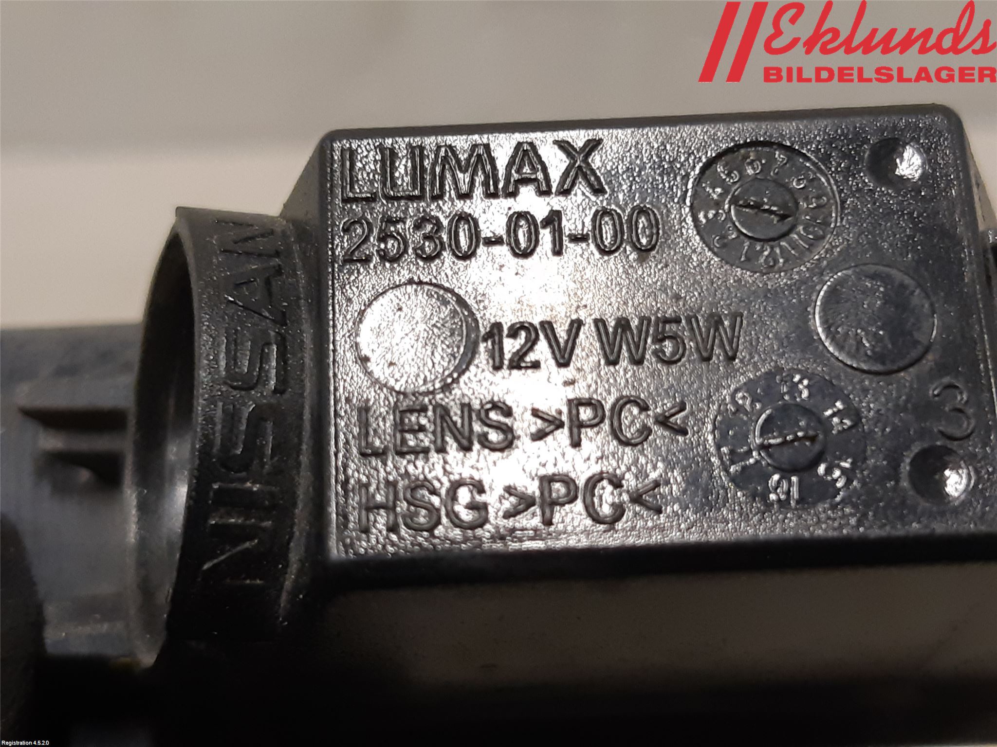 Nissan PULSAR Skylt Belysning